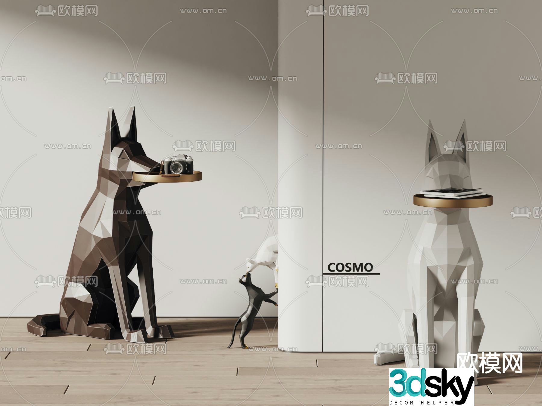 SOSMO side table corner table puppy coffee table 3D model