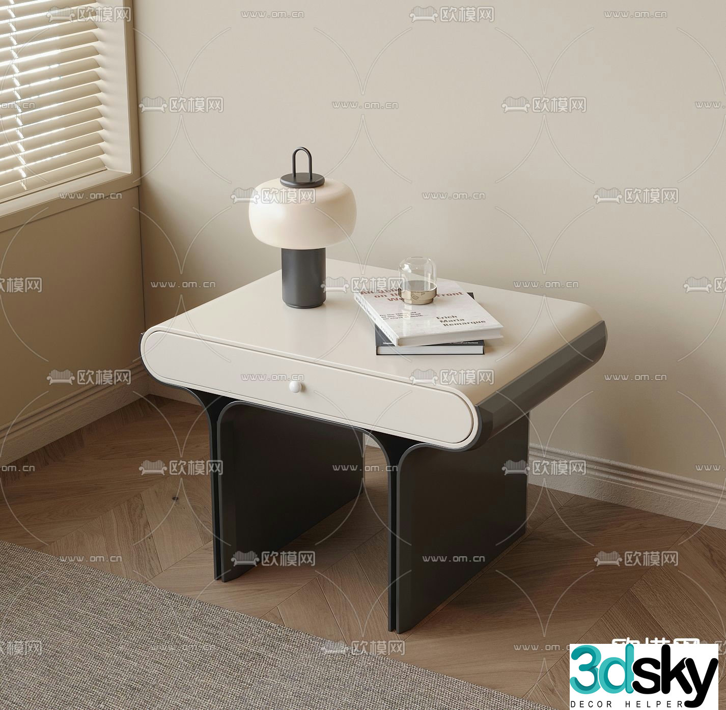 Simple bedside table 3d model
