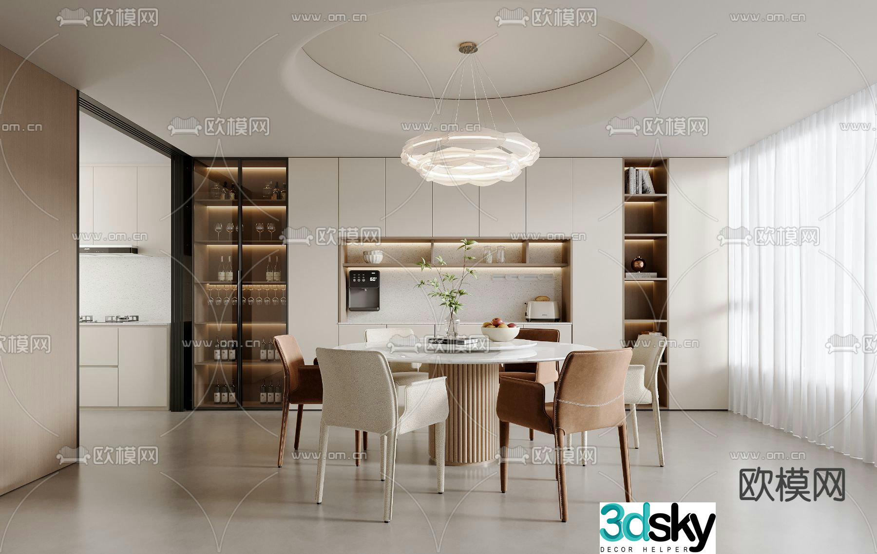 Creamy restaurant 3d model