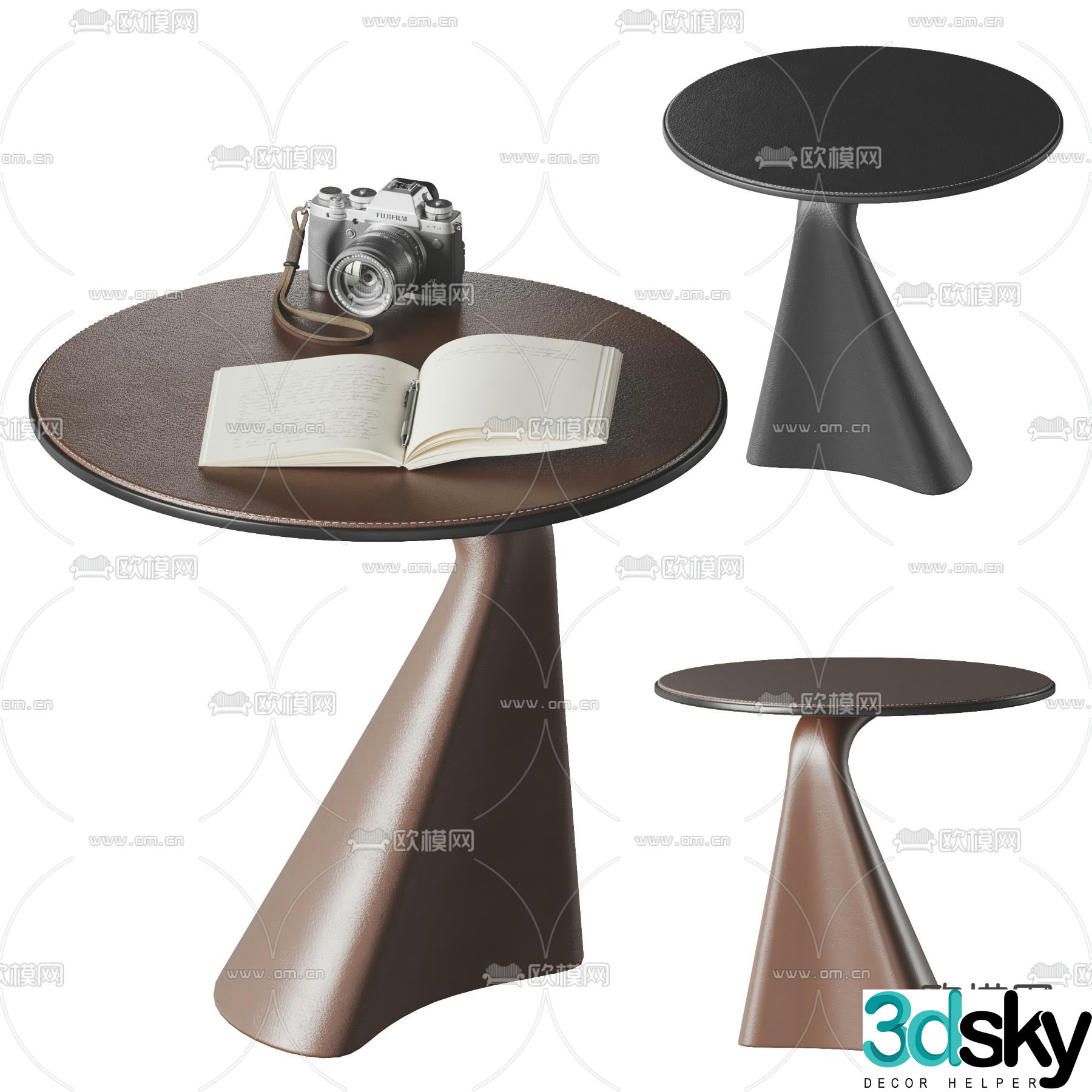 Modern side table coffee table corner table 3d model