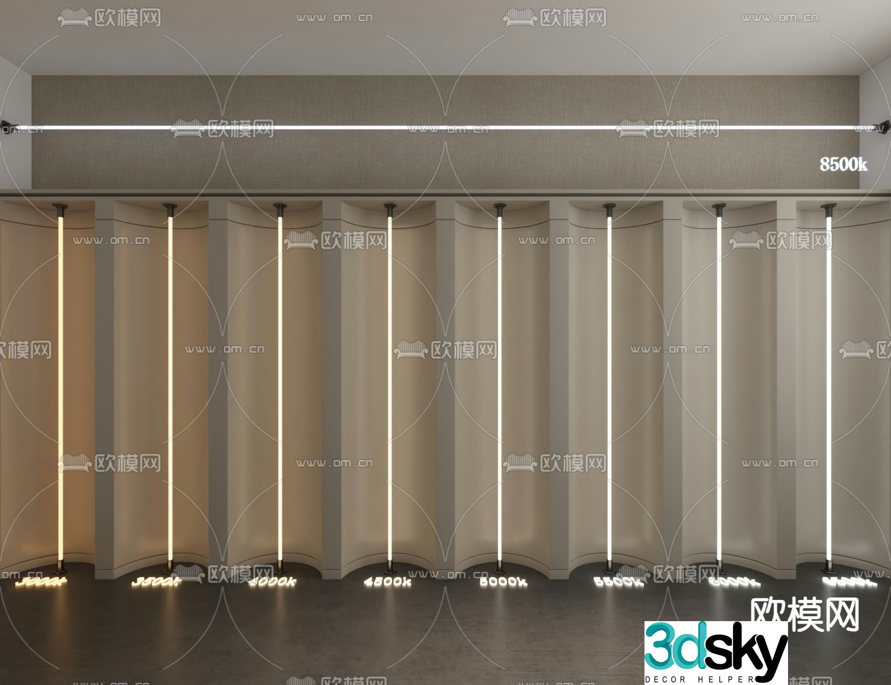 Skyline light wall light 3d model