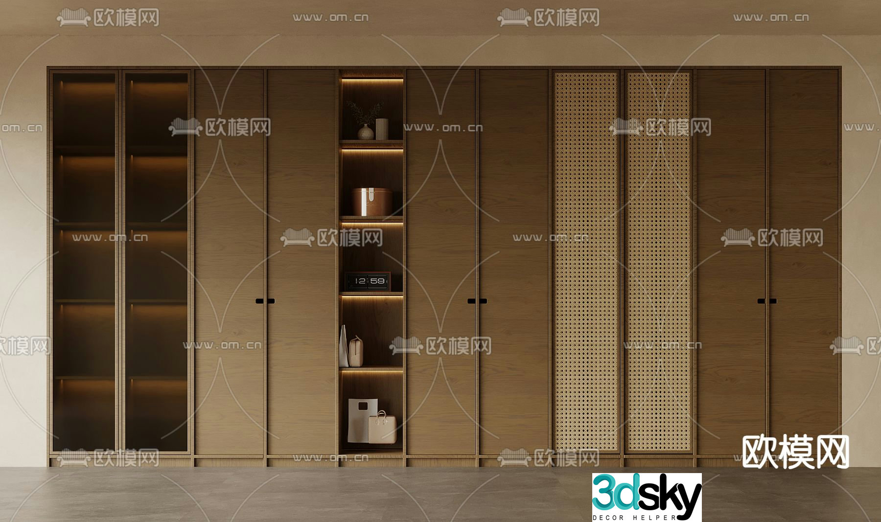 Medieval style wardrobe wardrobe 3d model