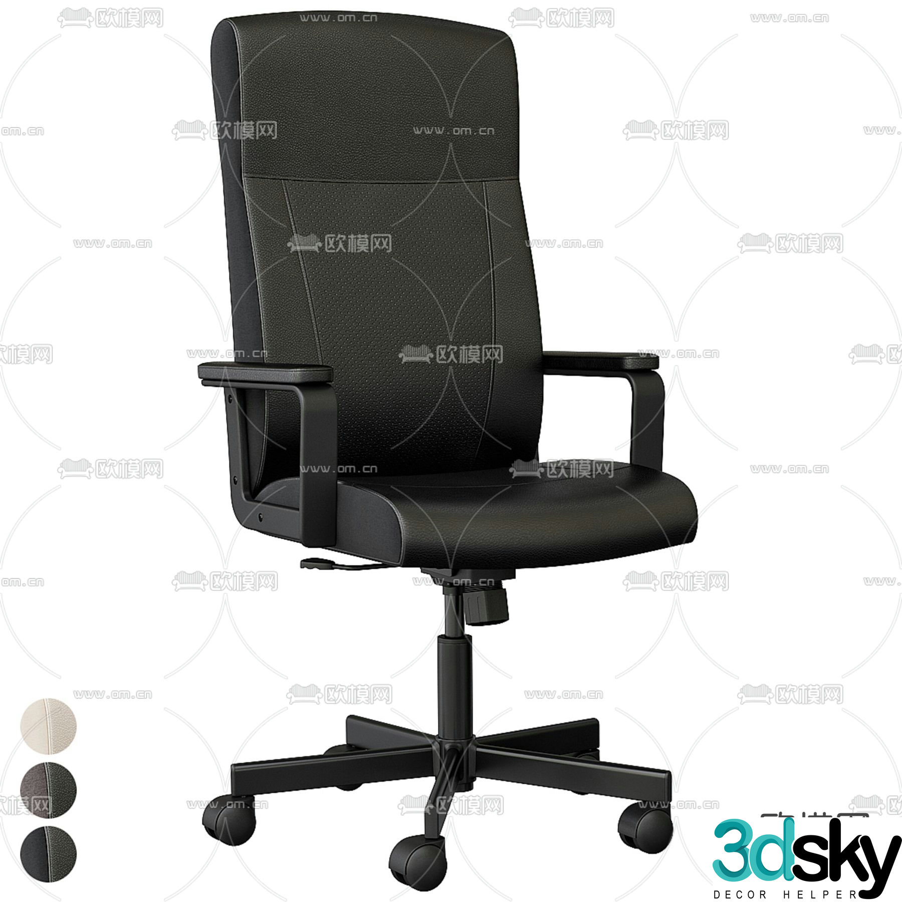 Office chair staff chair conference chair 3d model
