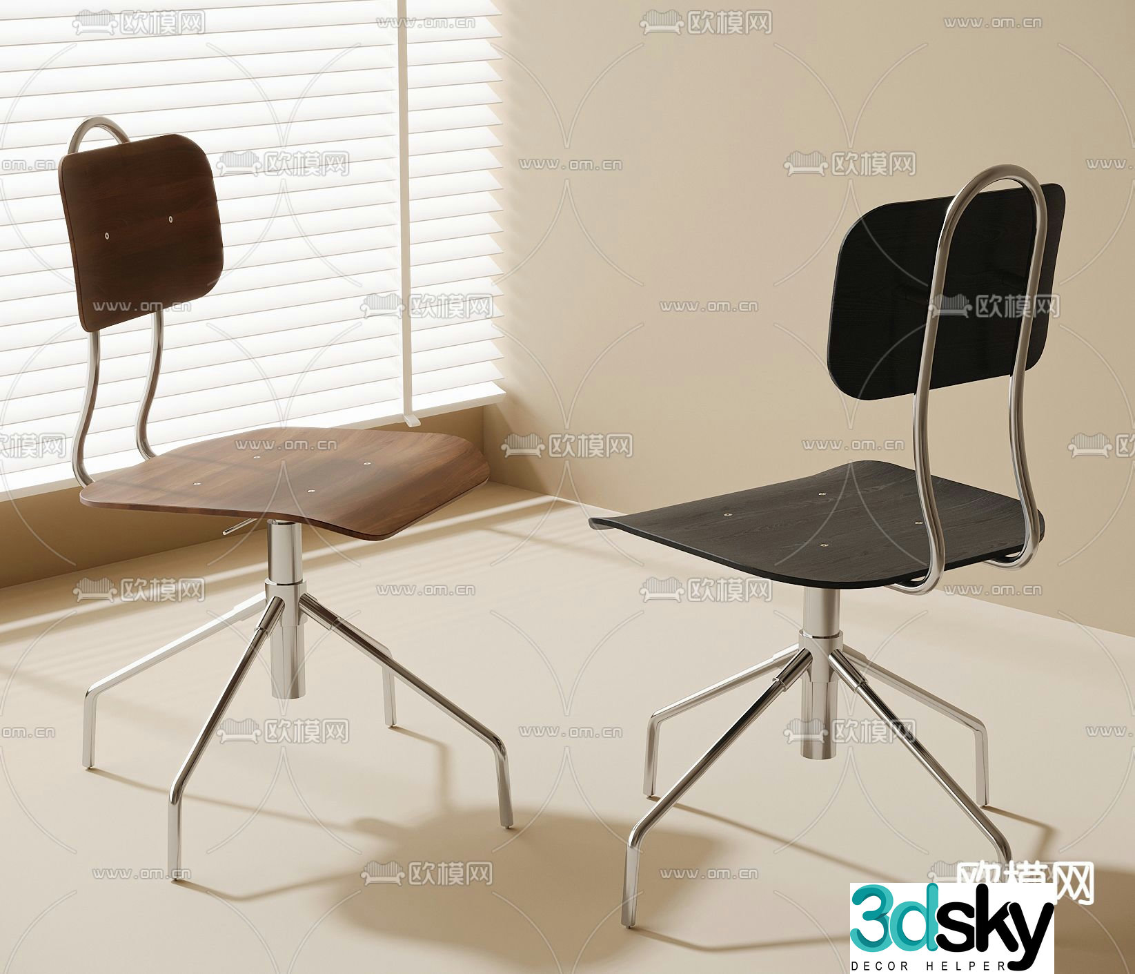Modern single chair office chair 3d model
