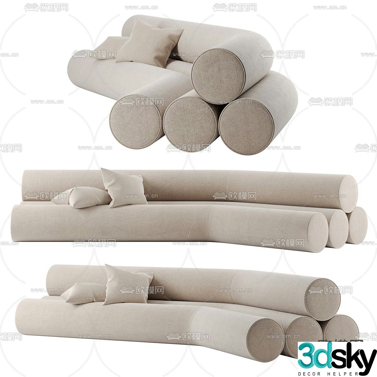 Special Shaped Sofa Personalized Sofa 3D Model