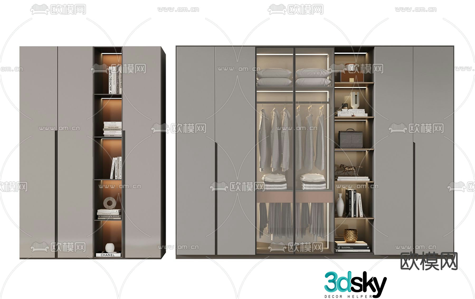 Modern Wardrobe Wardrobe 3d Model