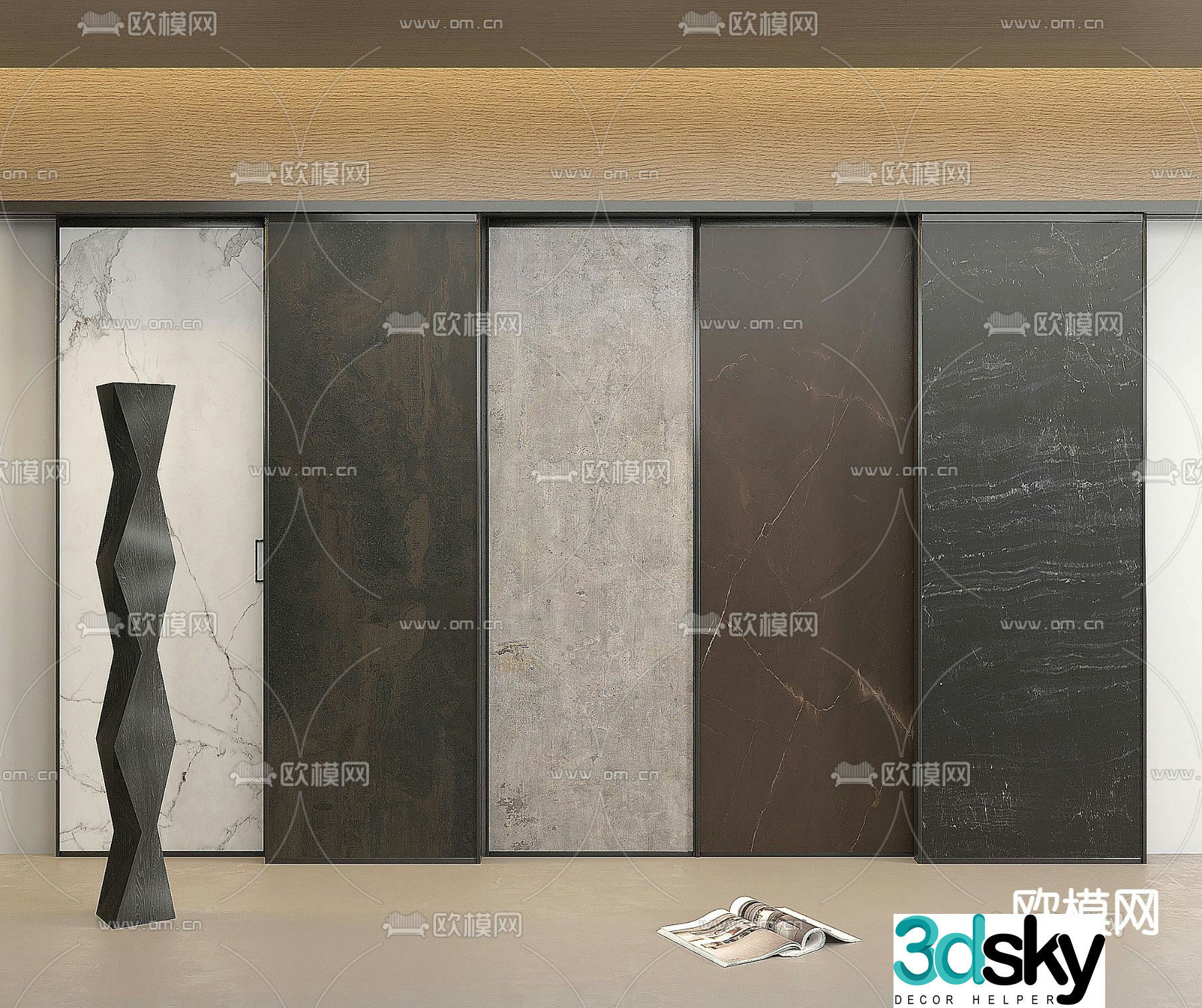 Marble rock slab 3d model