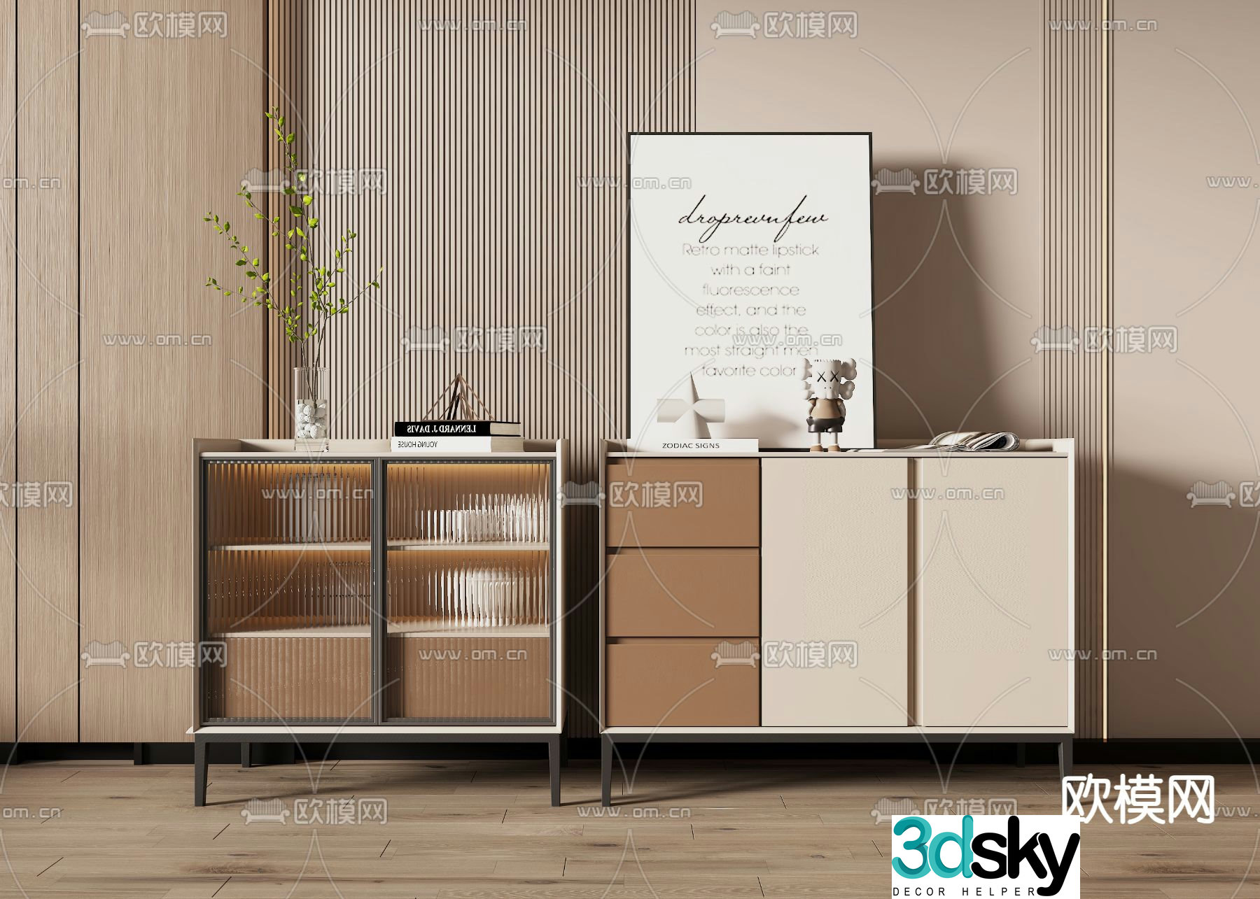 Modern sideboard 3d model