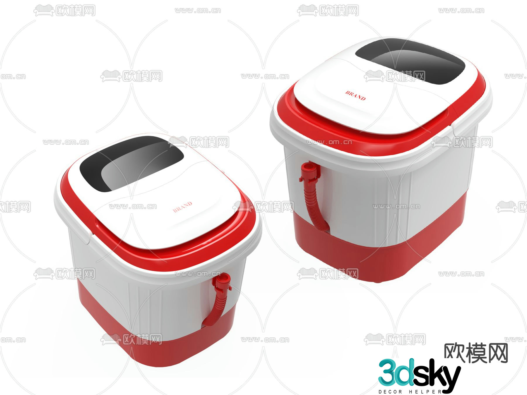 Massage footbath, footbath, footbath bucket 3D model