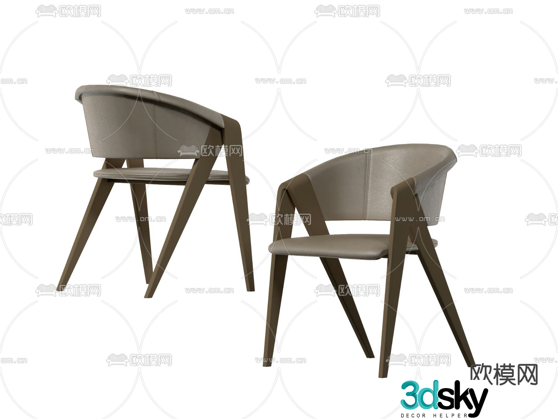 Wasabi chair dining chair 3d model