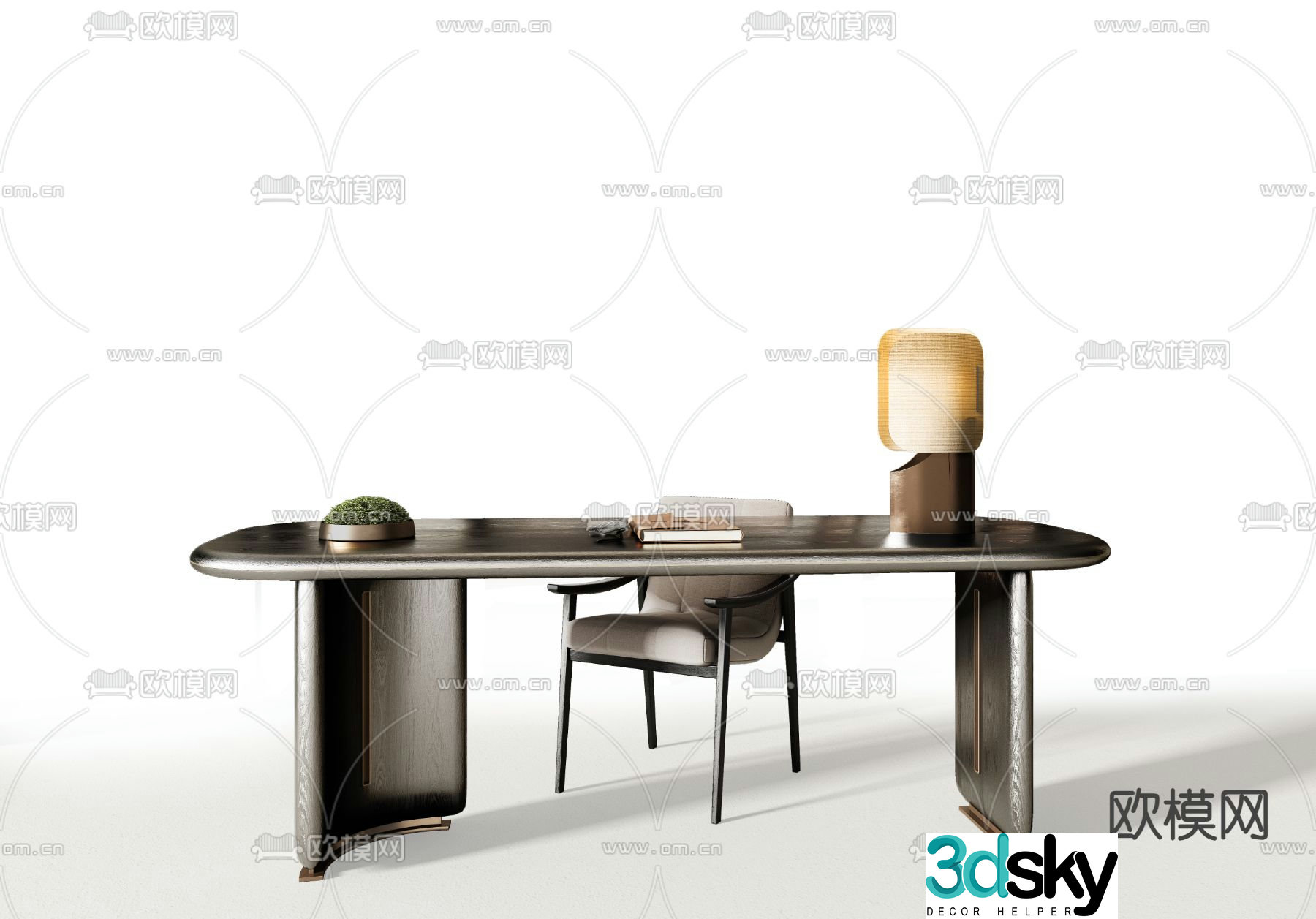 Minotti desk 3d model