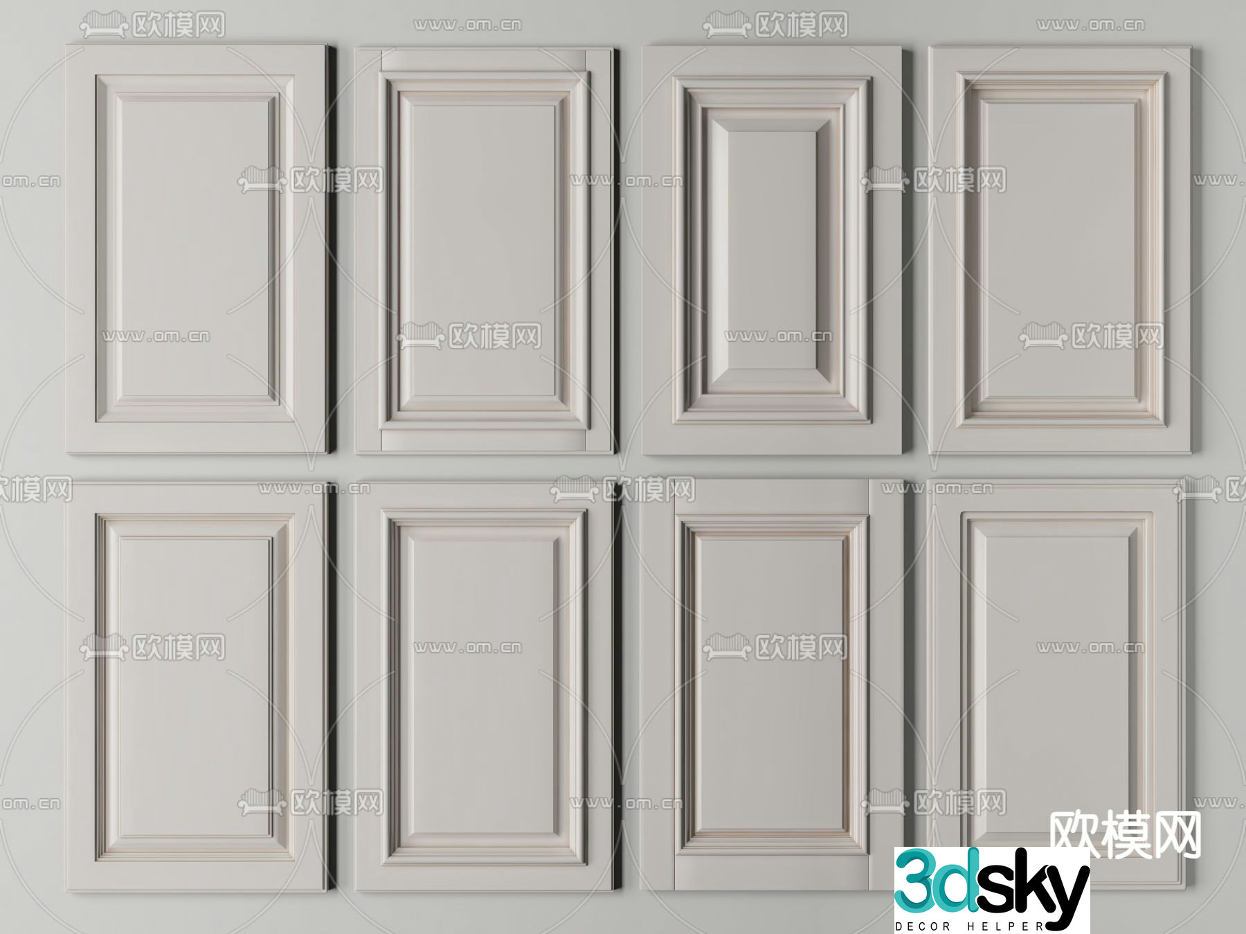 Modern door panel cabinet door panel 3d model