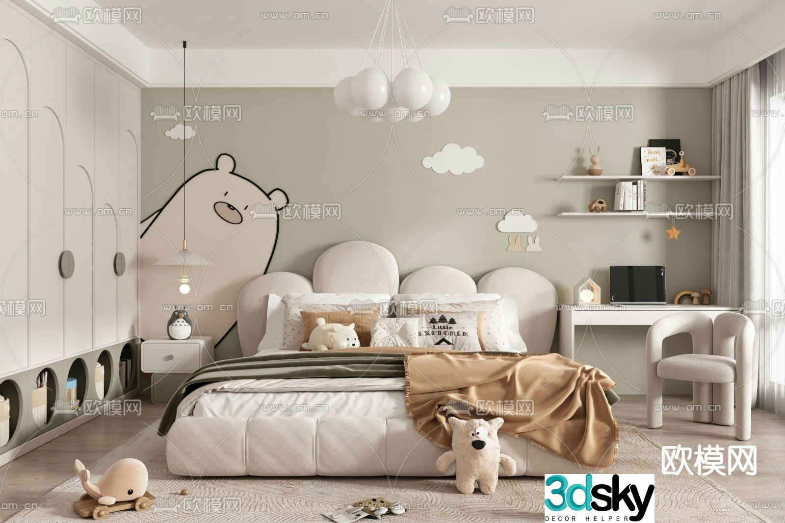 Modern children’s room 3d model