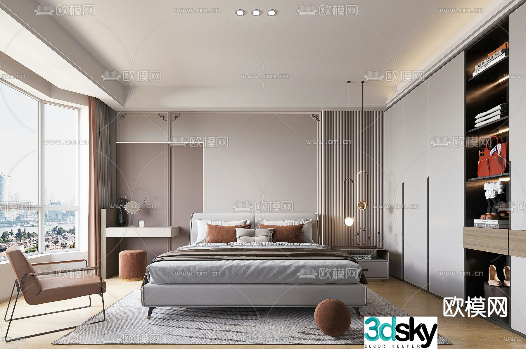 French bedroom master bedroom master room 3d model