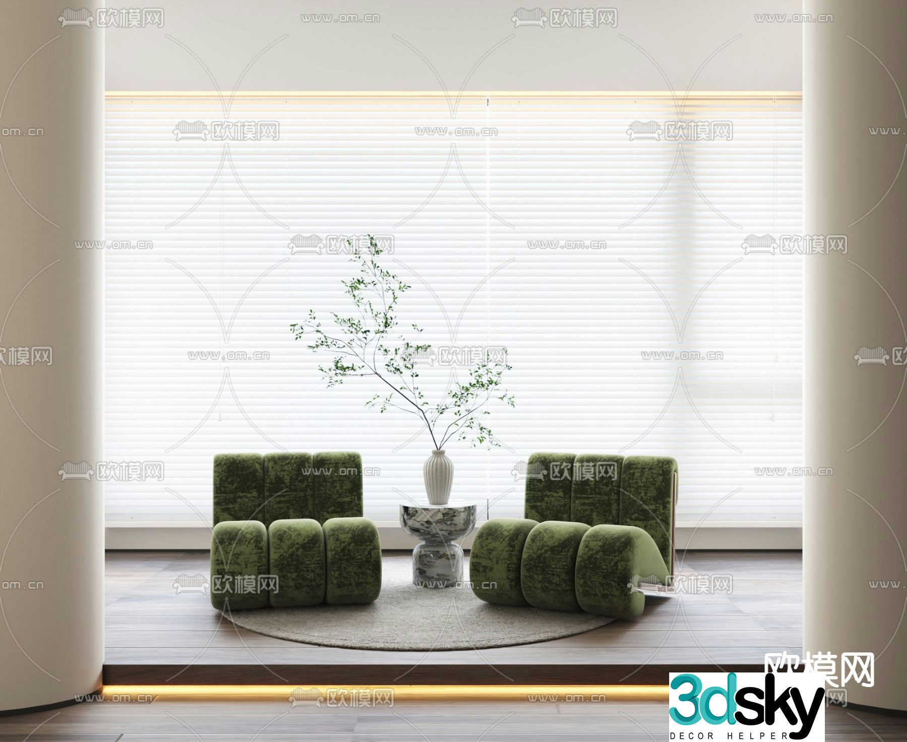 Modern leisure sofa 3d model