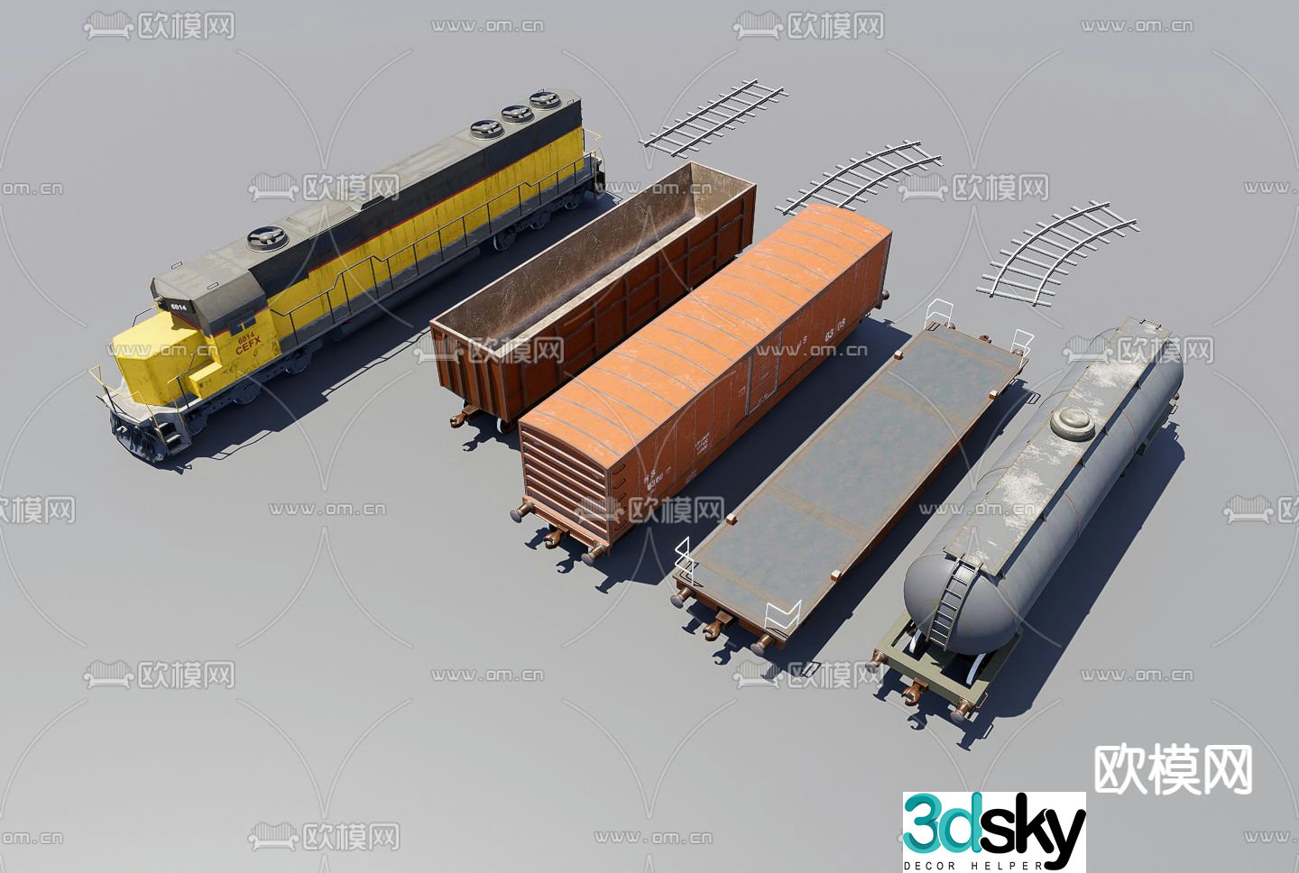 train wagon truck 3d model