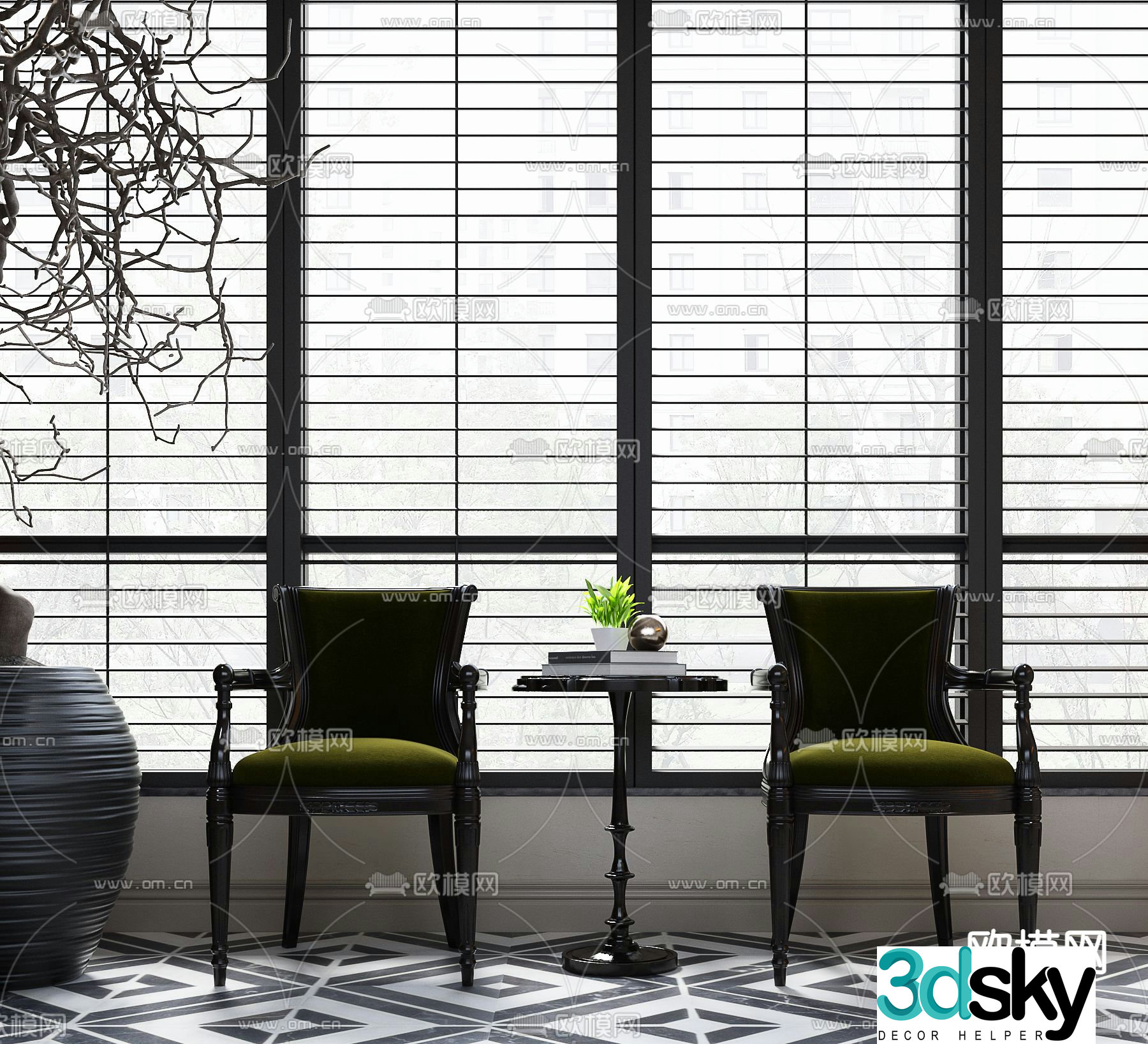 Modern lounge chair 3d model