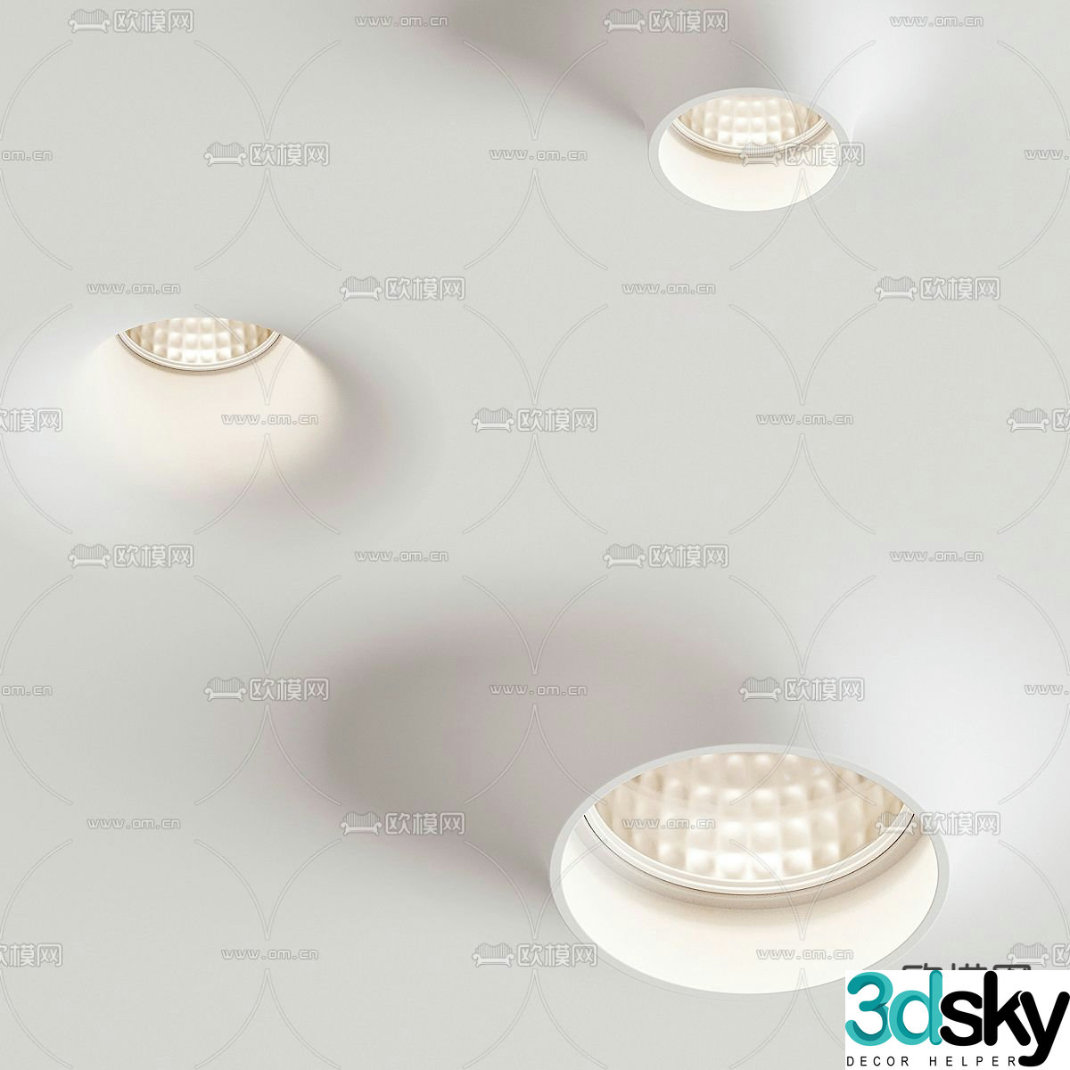 Hidden spotlight downlight 3d model