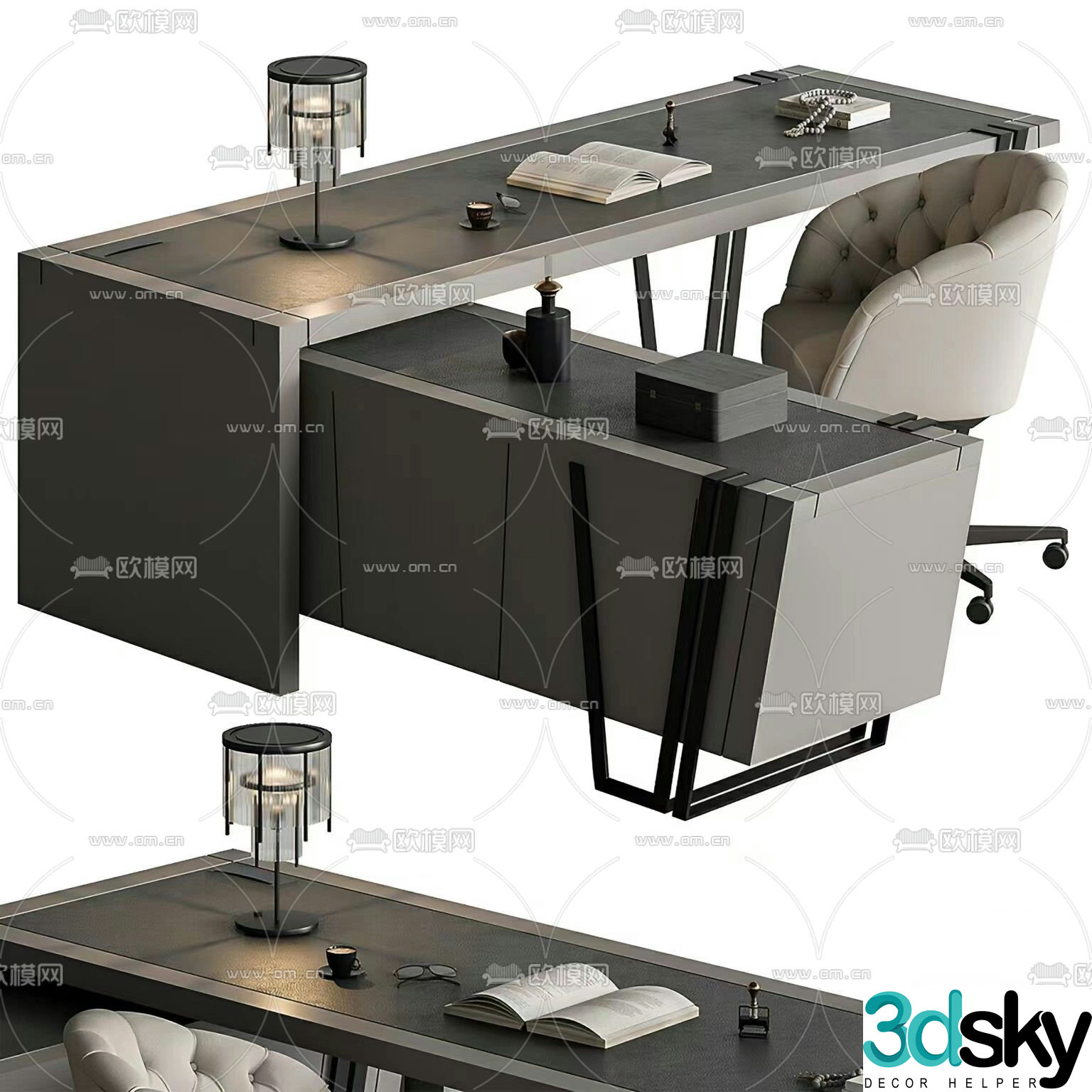 Executive desk executive desk boss desk 3D model