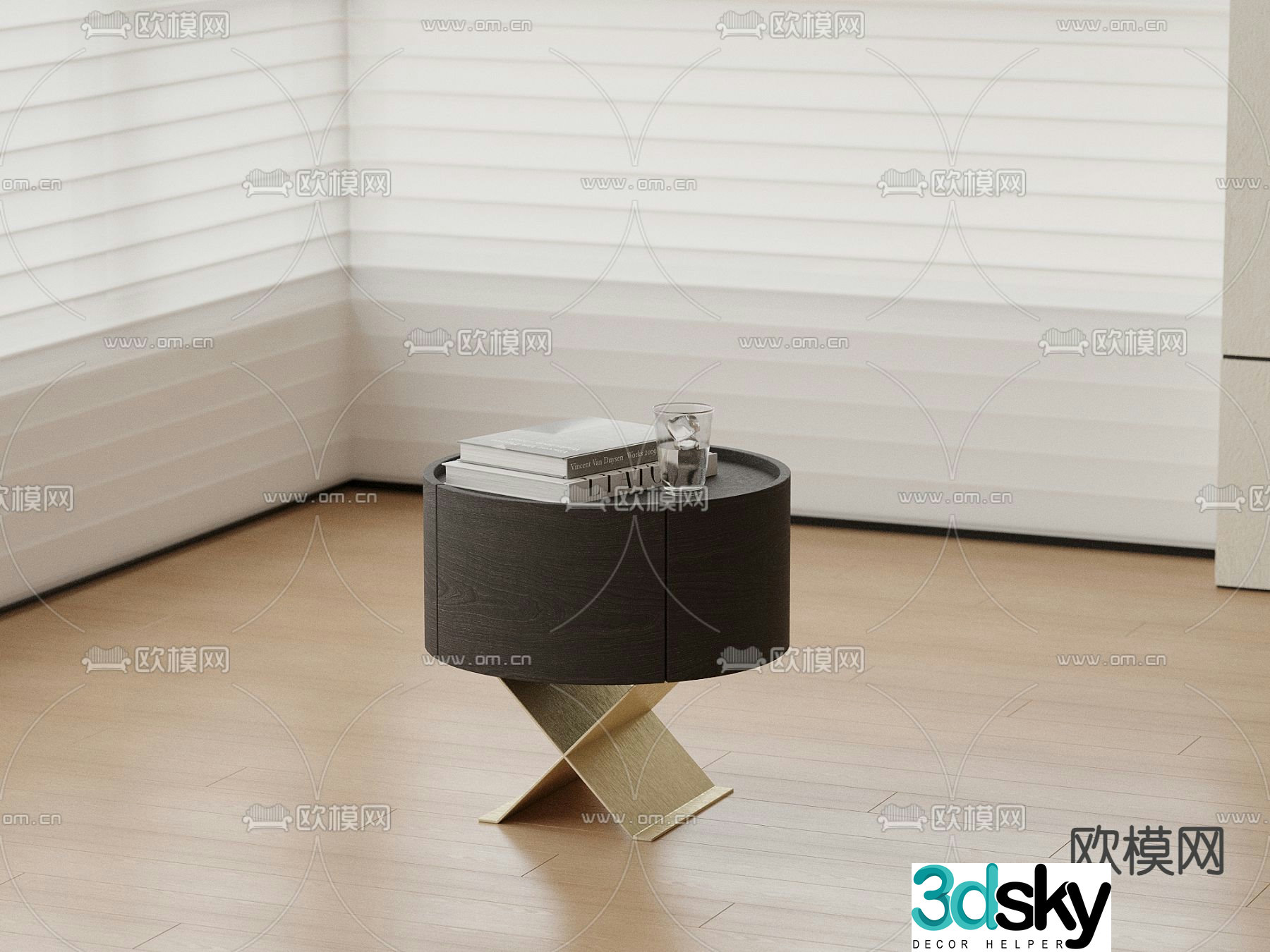 Modern bedside table 3d model