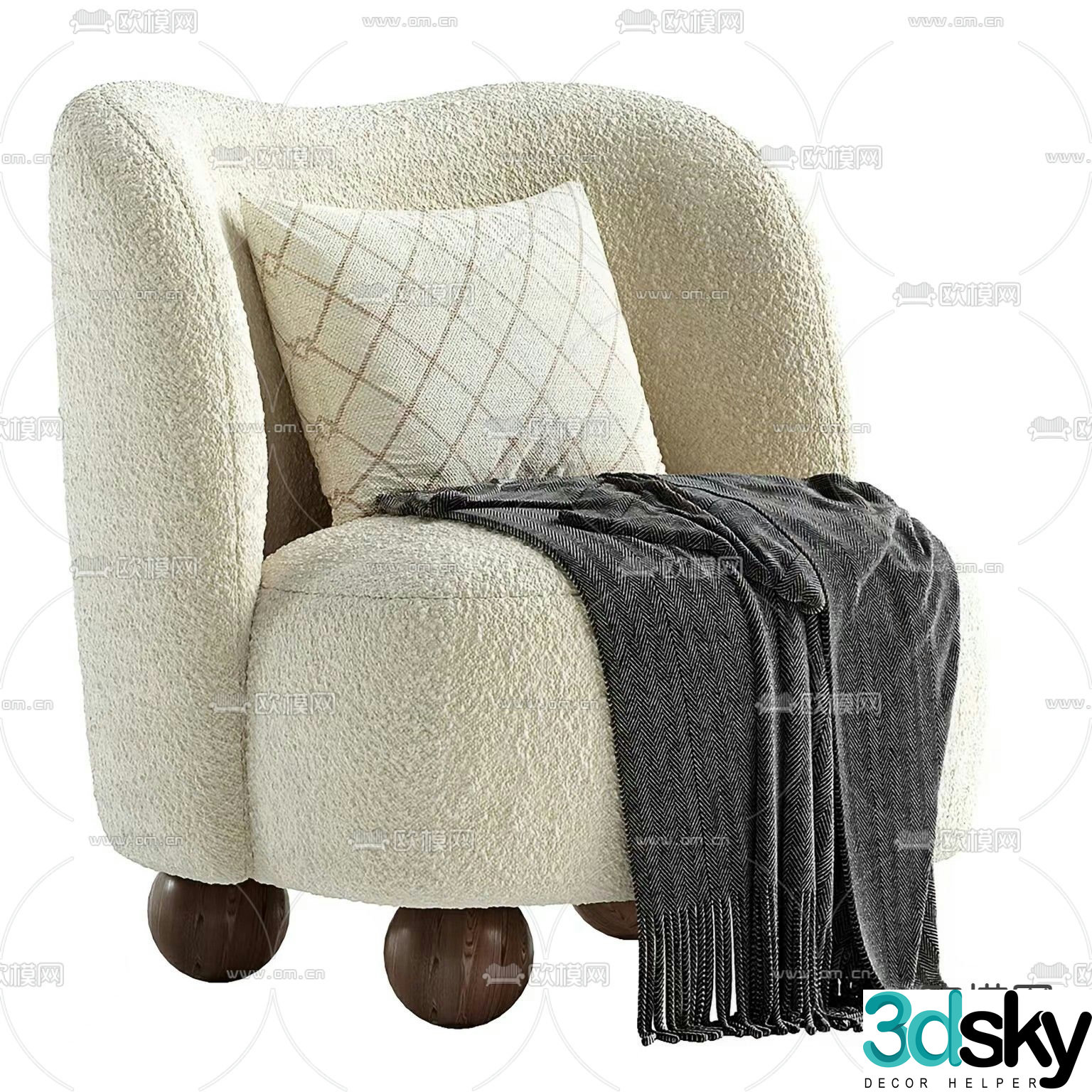 Alice leisure sofa 3d model