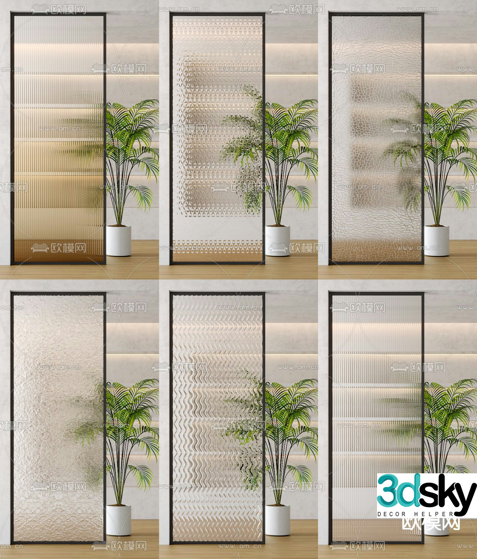 Changhong Glass Screen Partition 3D Model