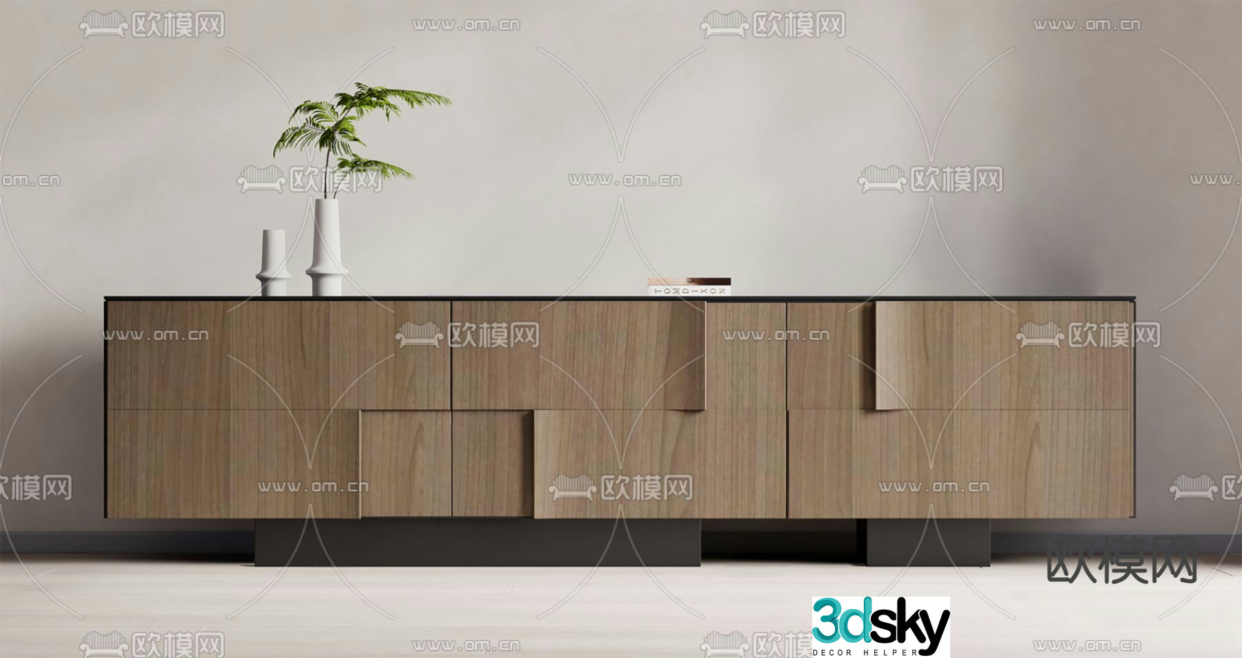 Wabi-sabi TV cabinet 3d model