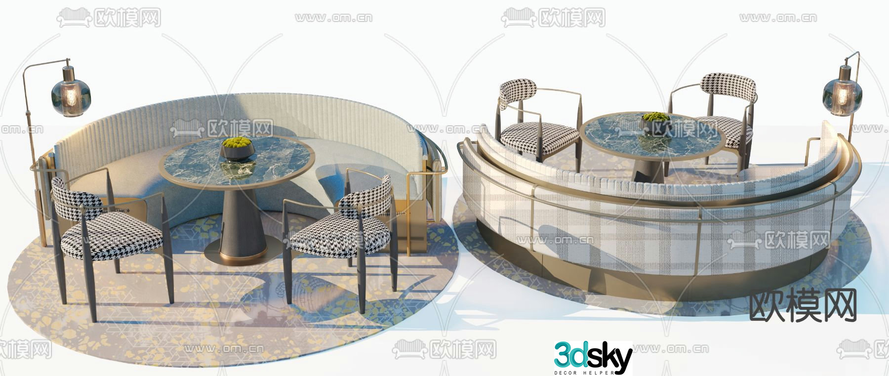 round sofa 3d model