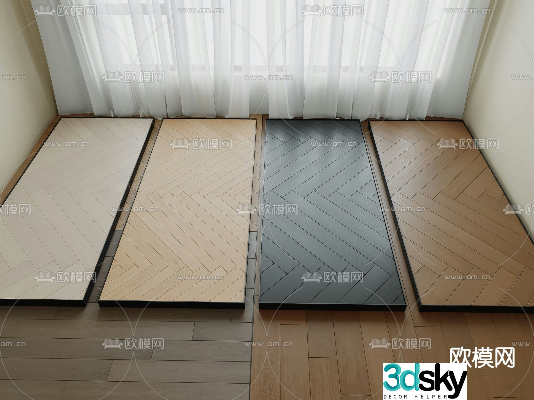 Wooden floor 3d model