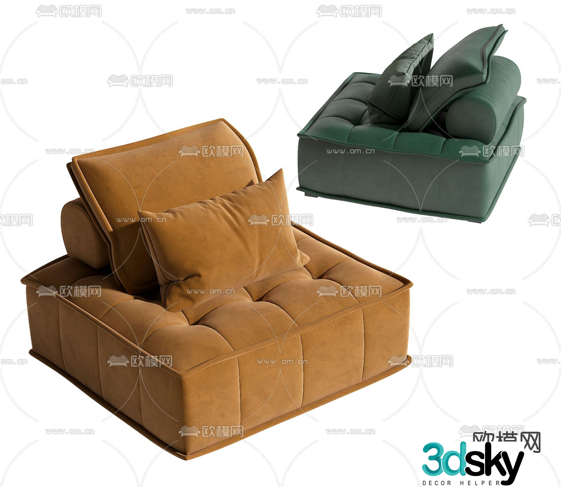 Leisure sofa single sofa 3d model