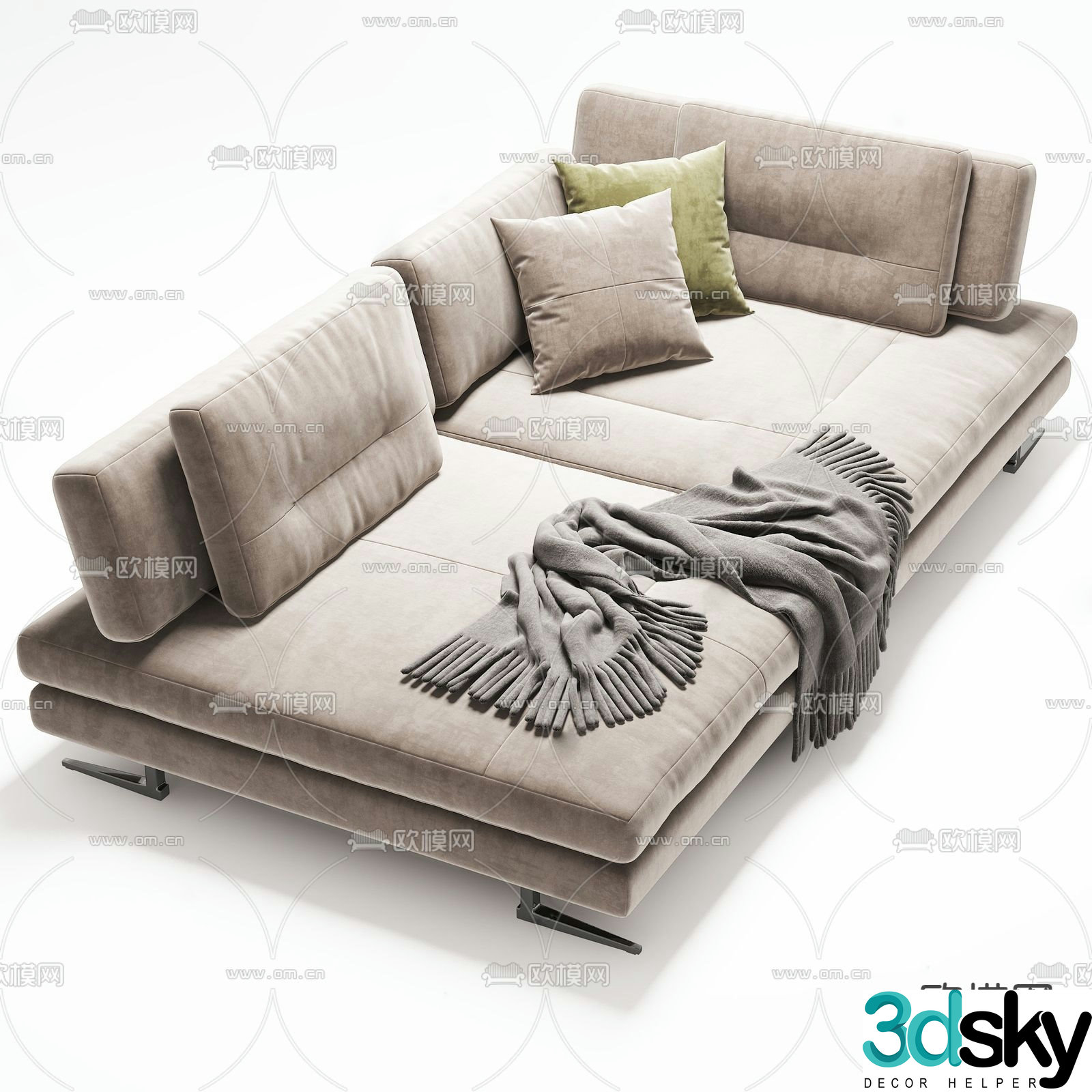 Modern sofa bed 3d model