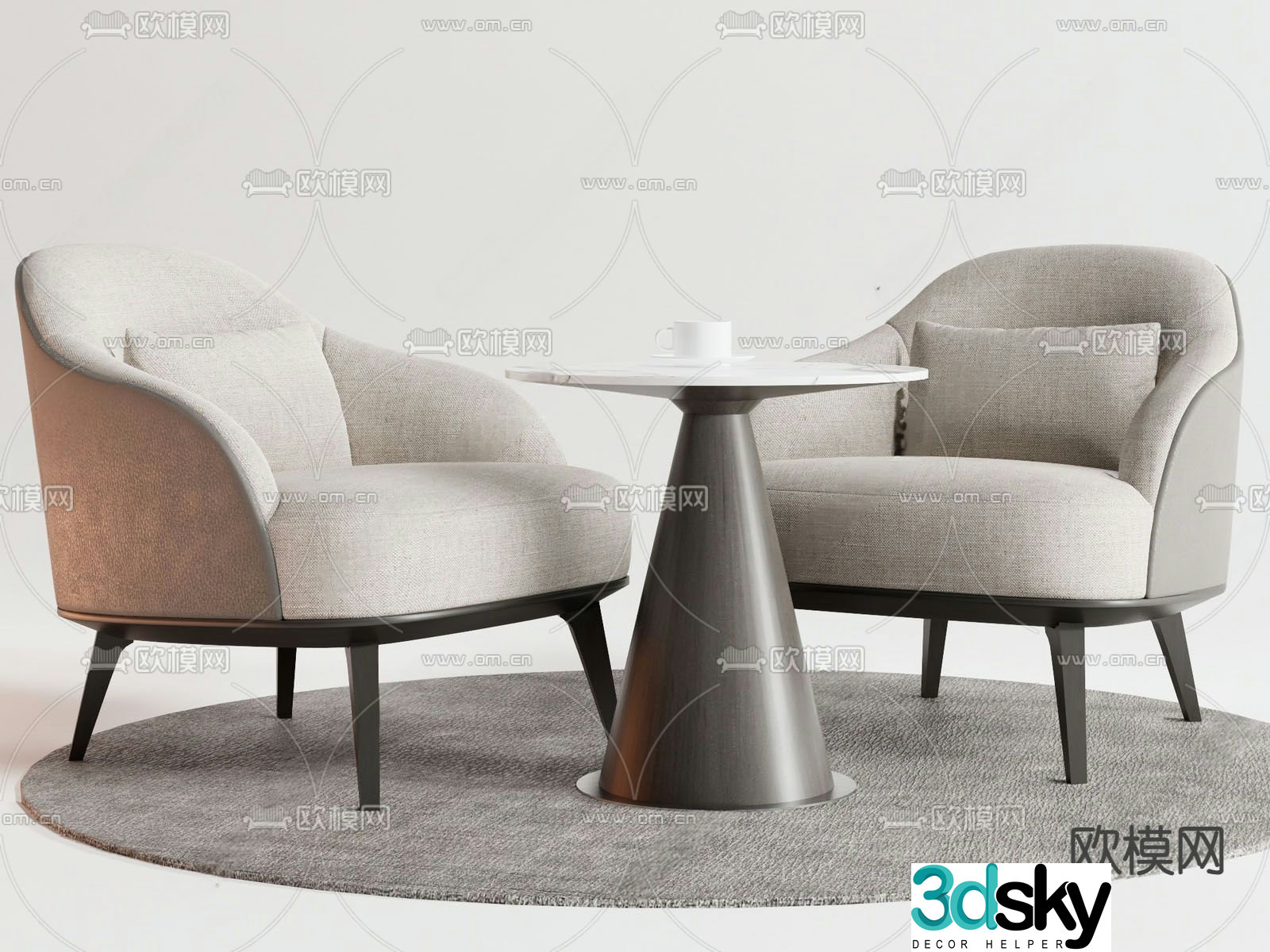 poltrona leisure tables and chairs negotiation tables and chairs 3d model