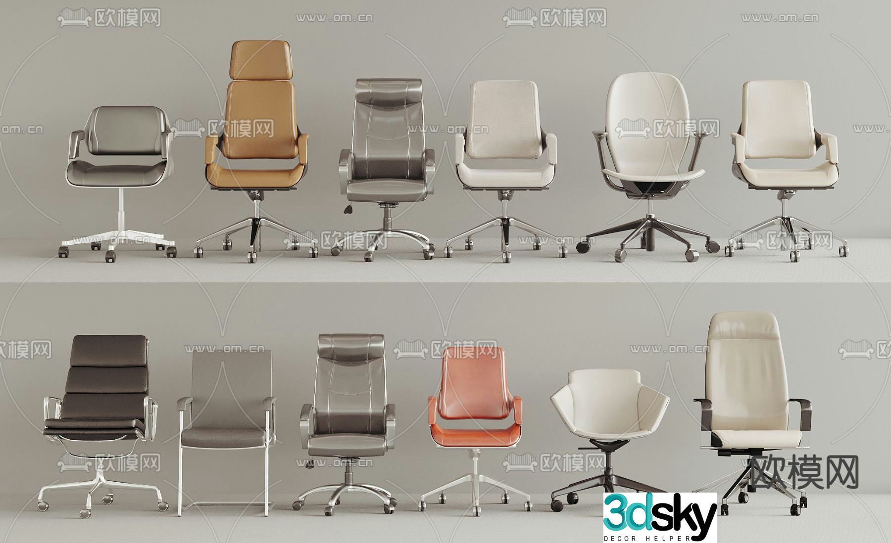Office chair conference chair staff chair boss chair 3d model
