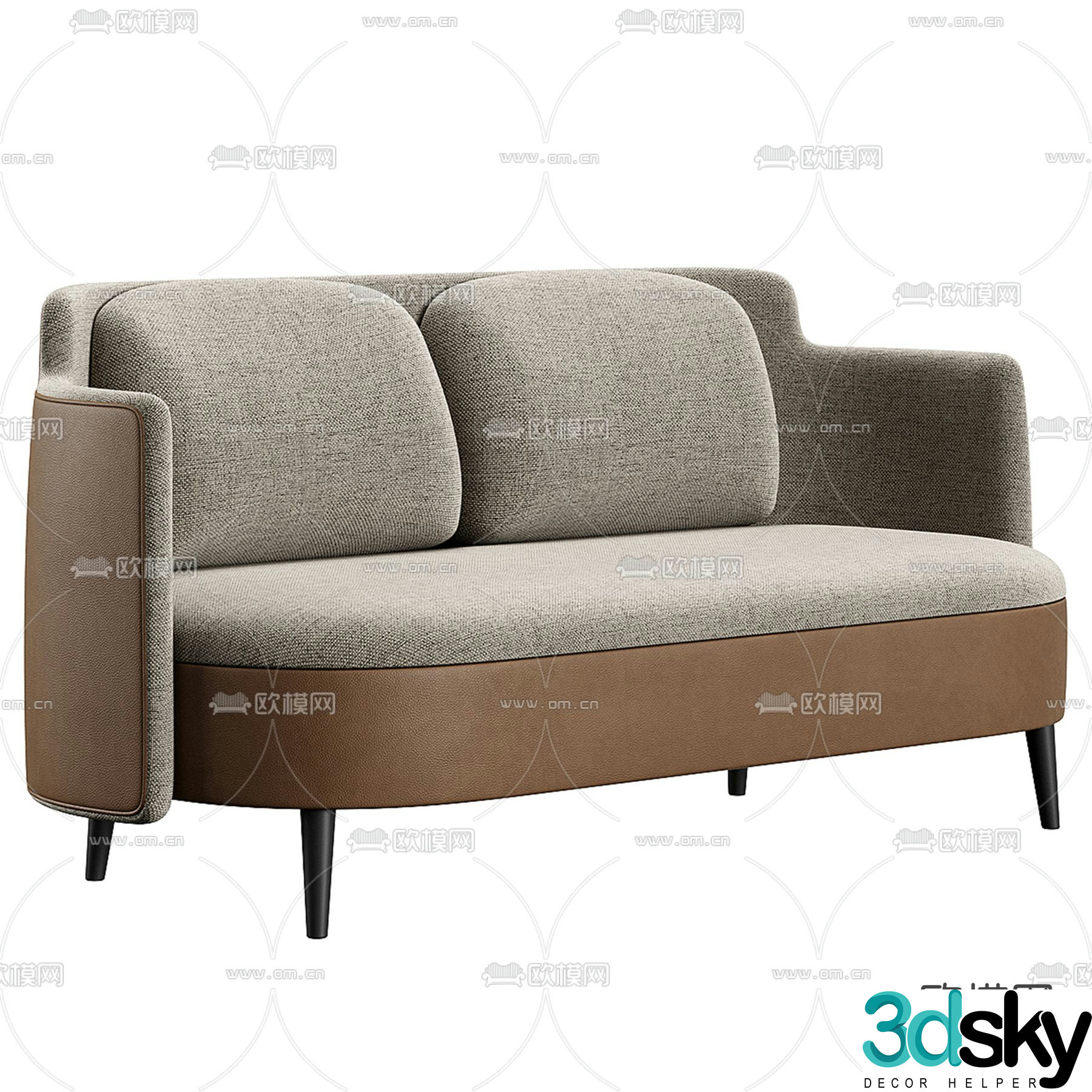 Double sofa 3d model