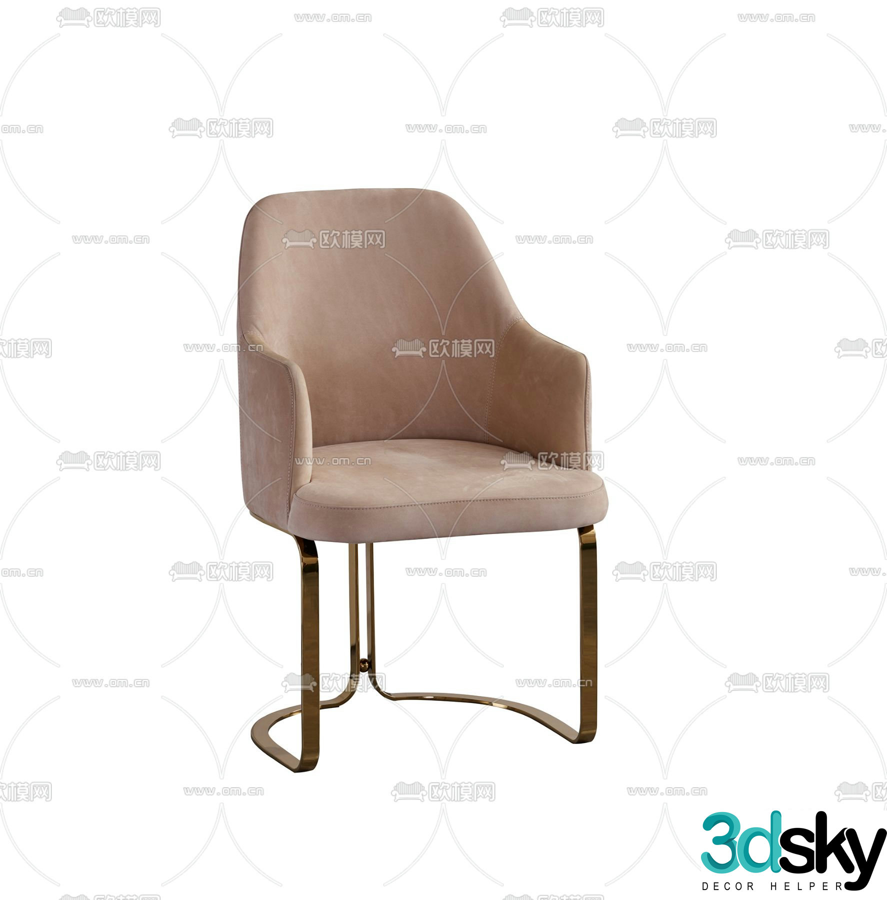 Modern chair leisure chair 3d model