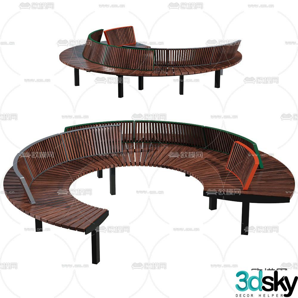 MmcitÃ© outdoor chair shaped chair landscape seat 3d model