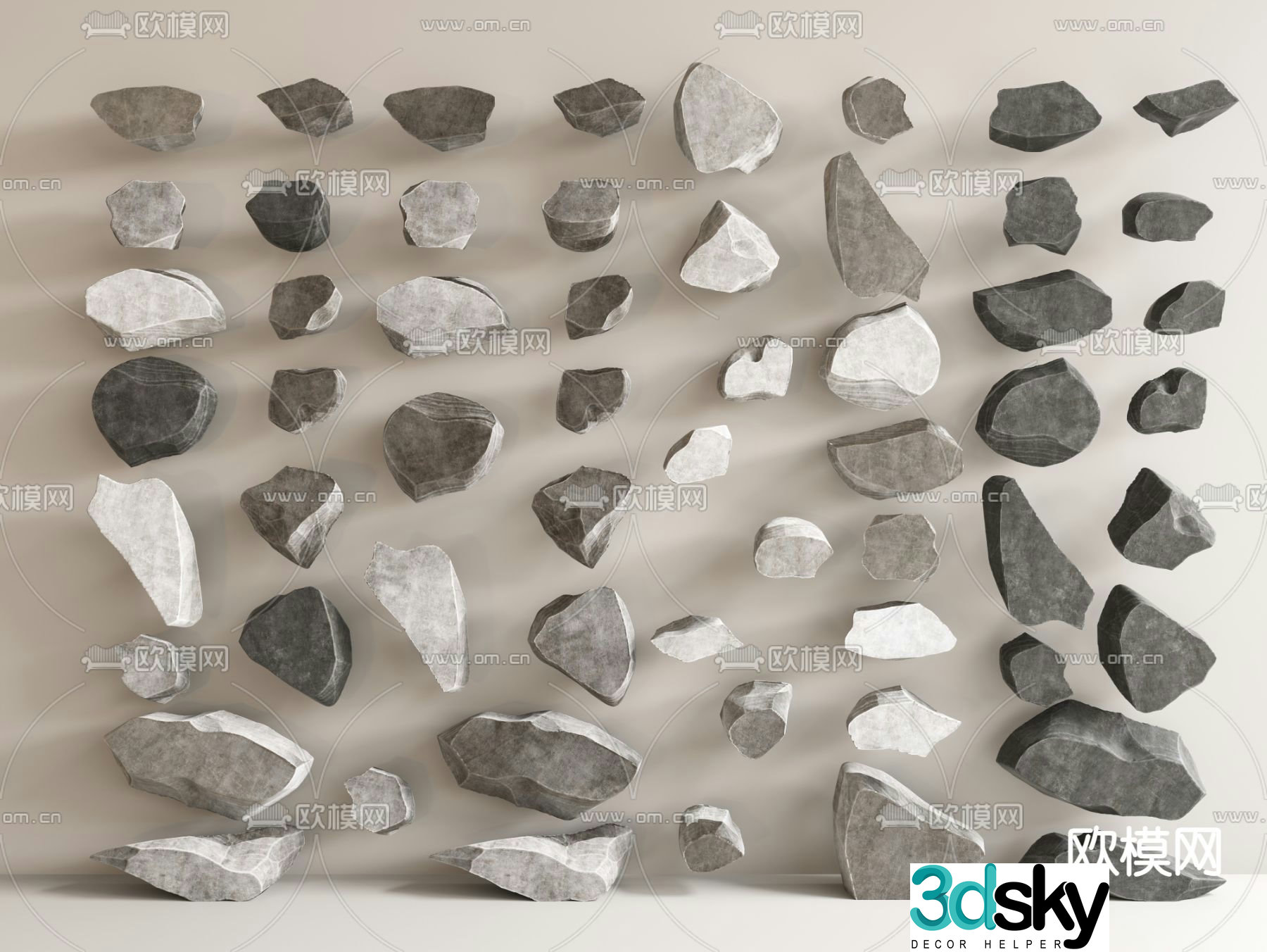 stone rocks landscape stone rock 3d model