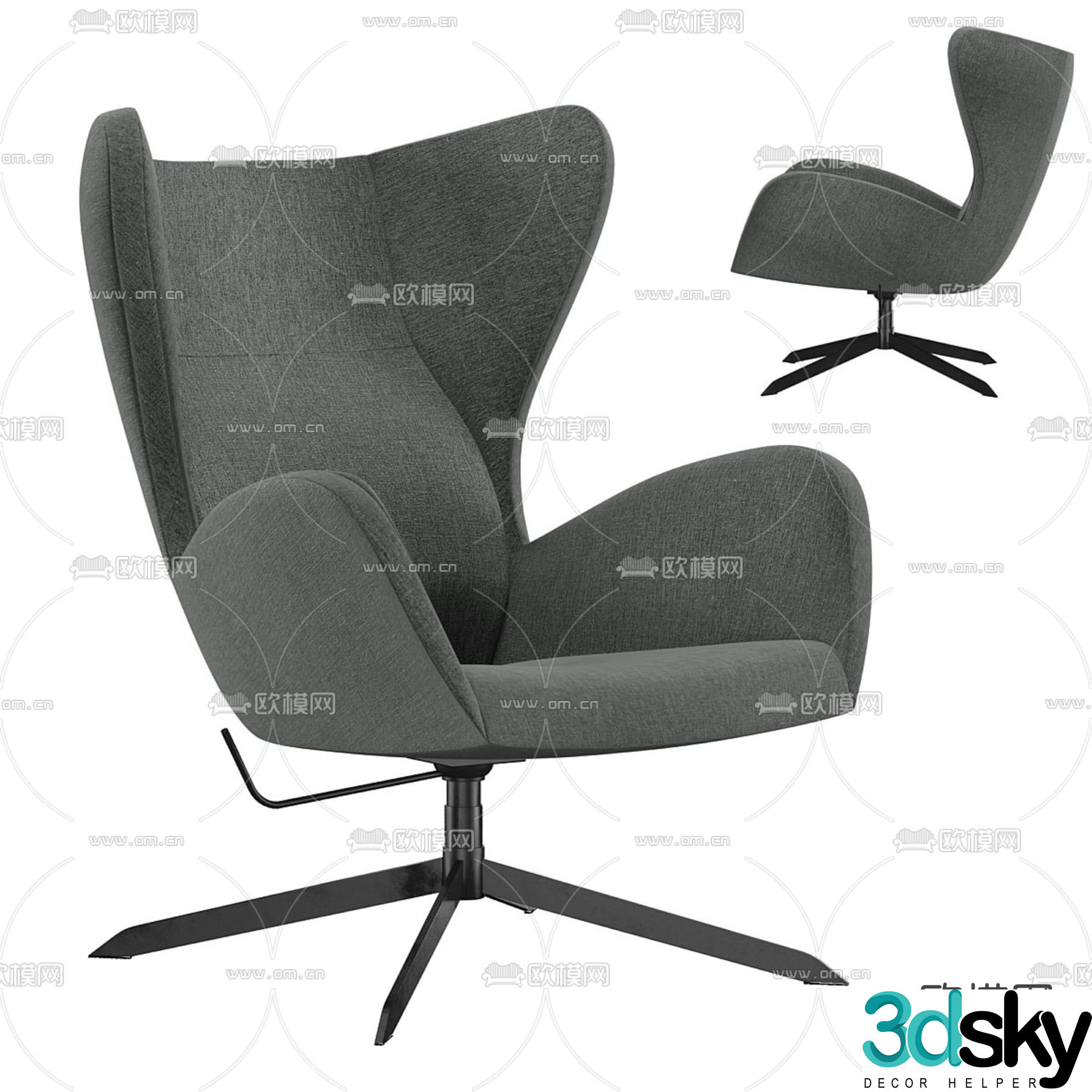 Office chair conference chair staff chair 3d model