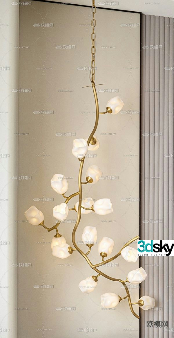 chandelier decorative lamp 3d model