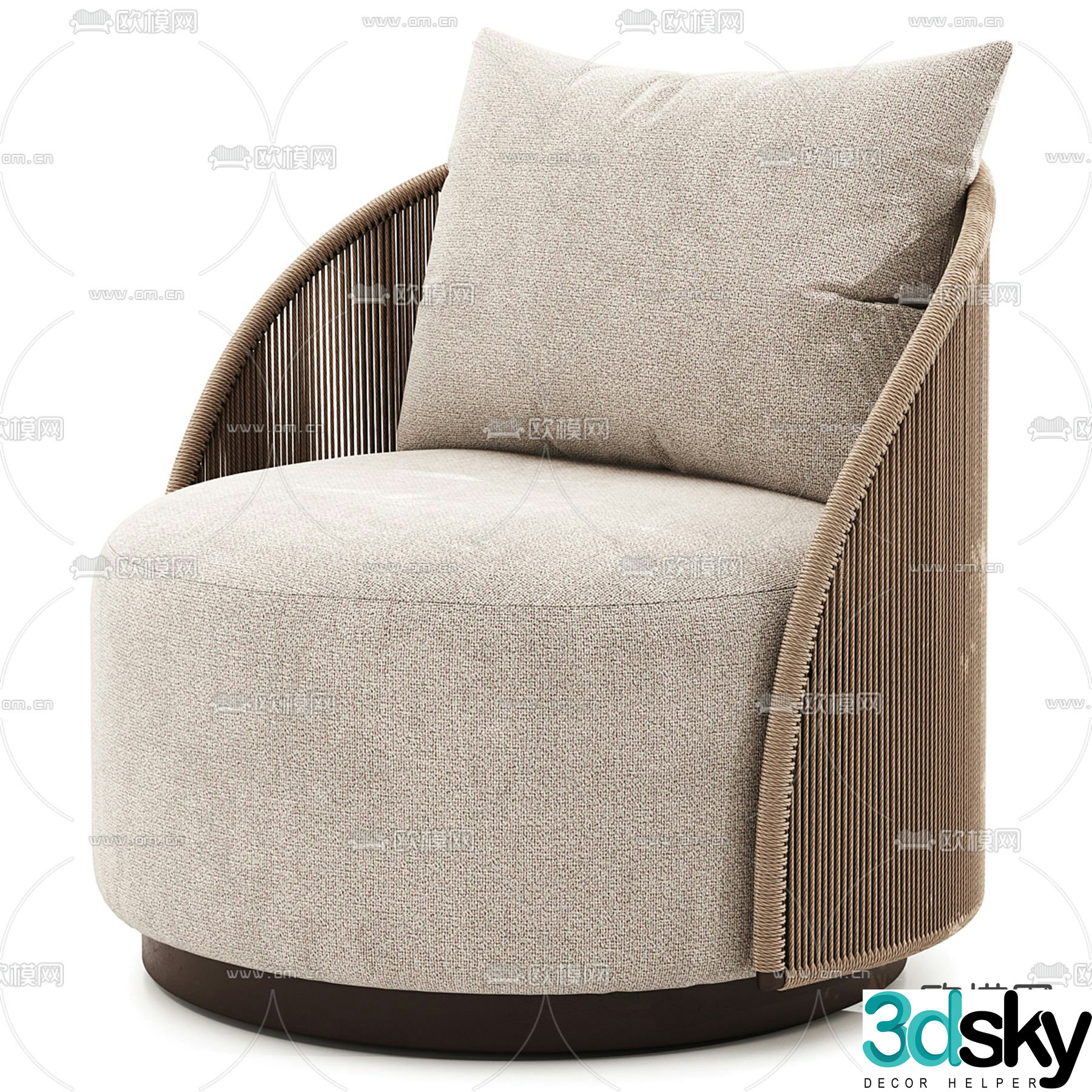 Single sofa leisure sofa 3d model