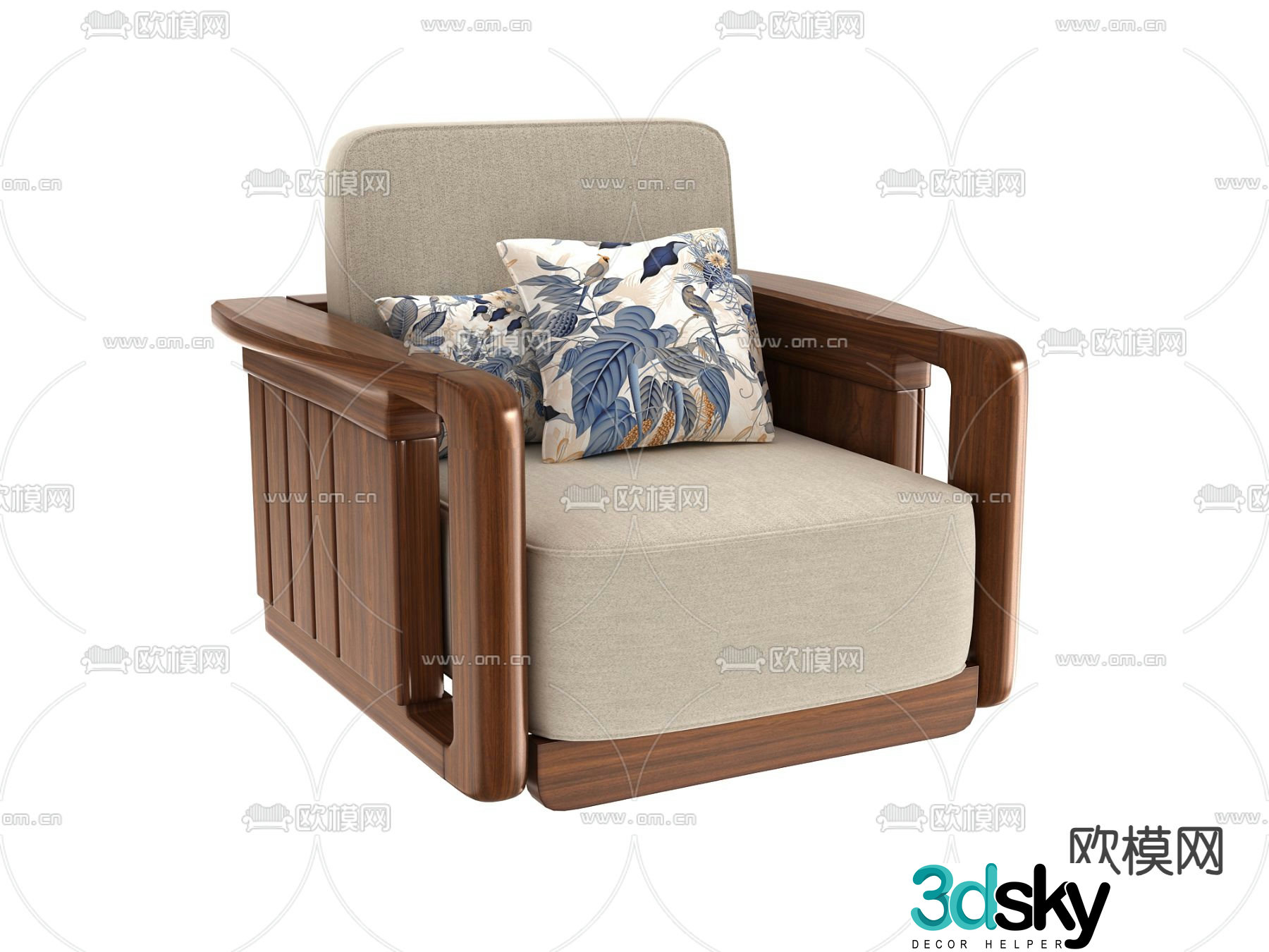 Single sofa leisure sofa 3d model