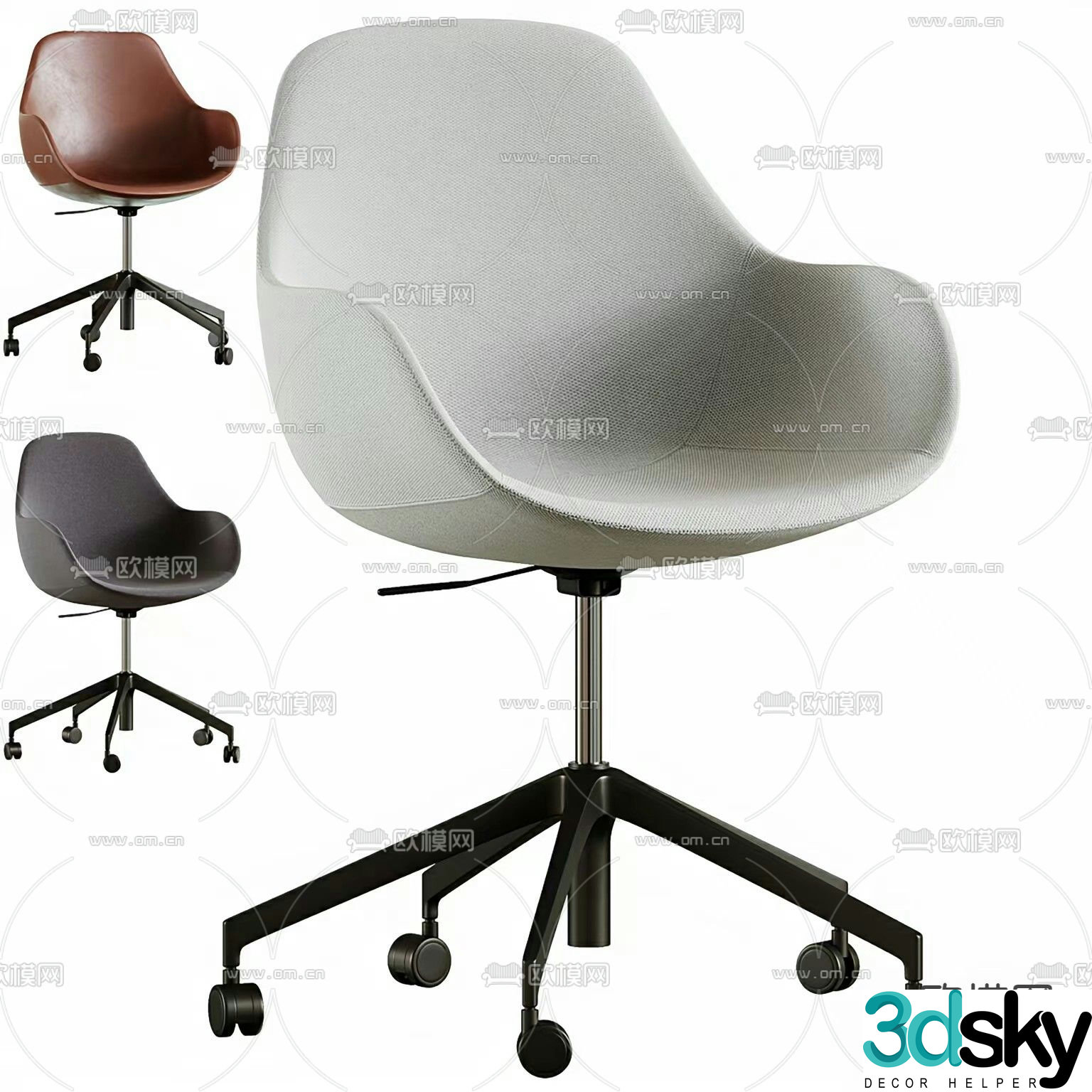 Tissiana office chair conference chair 3d model