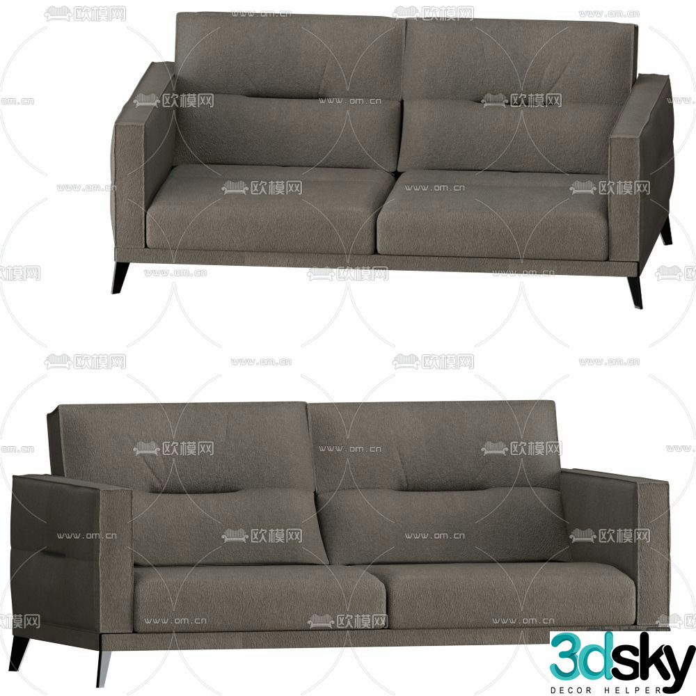 Modern double sofa 3d model