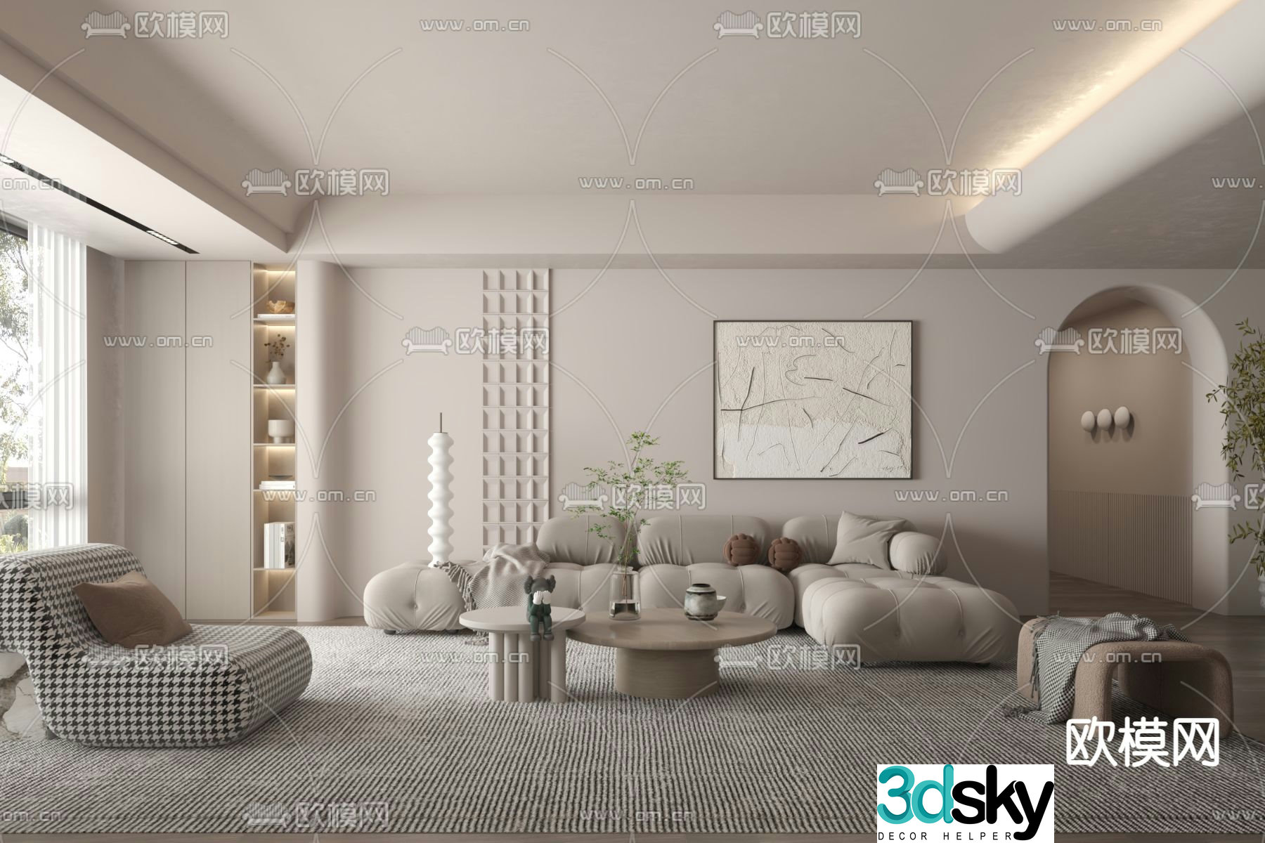 Modern living room 3d model
