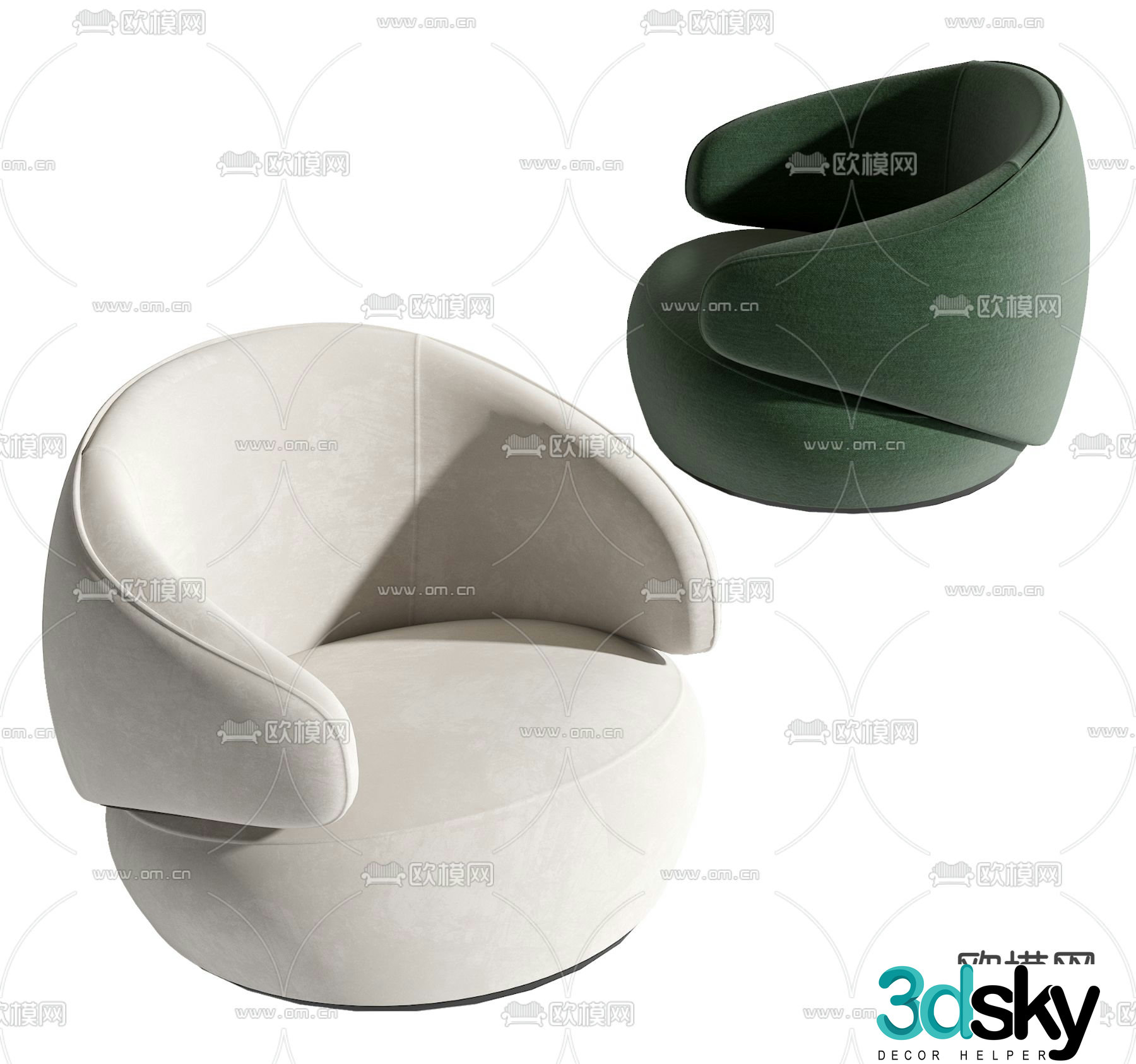Single sofa 3d model