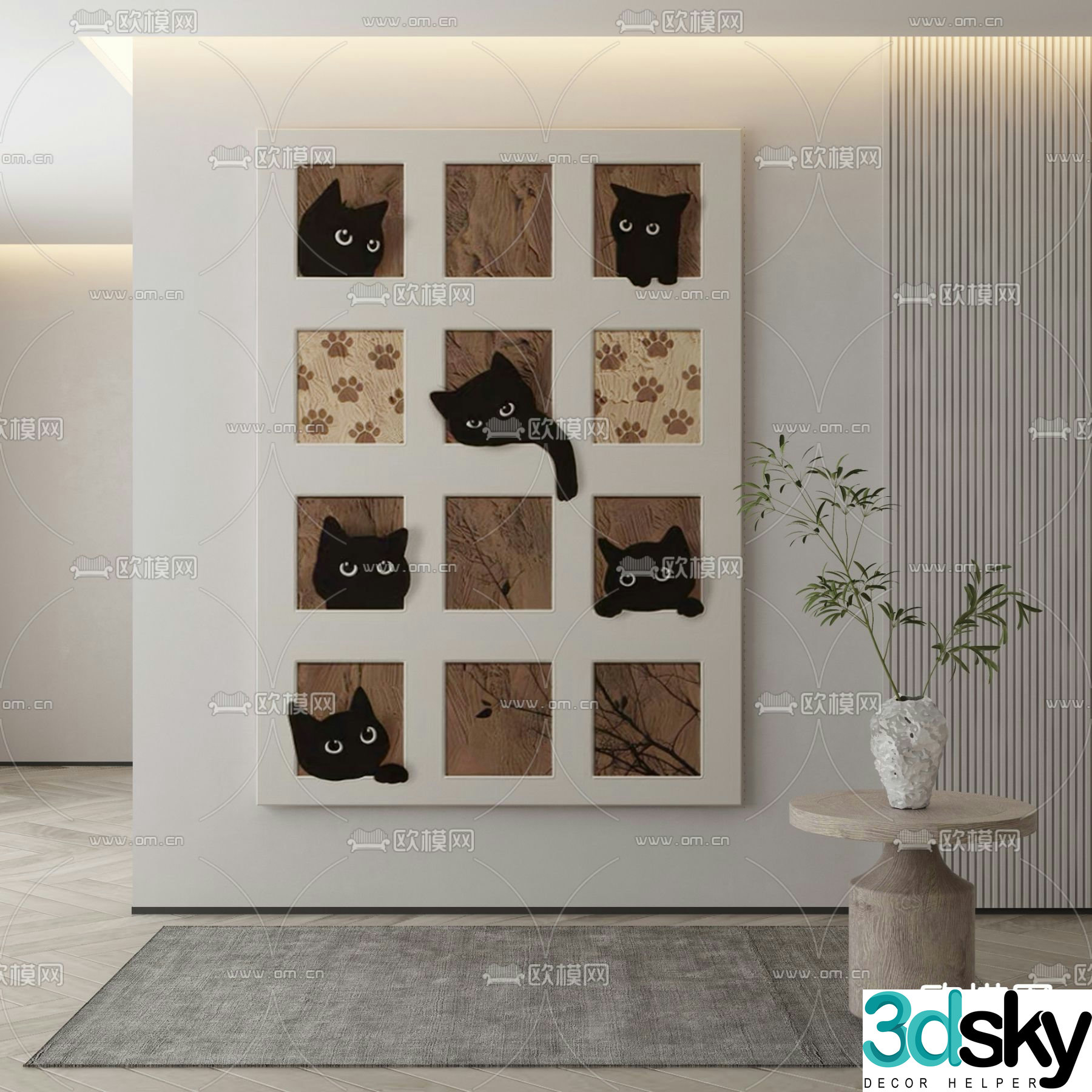 Decorative painting Animal painting Decorative painting 3d model