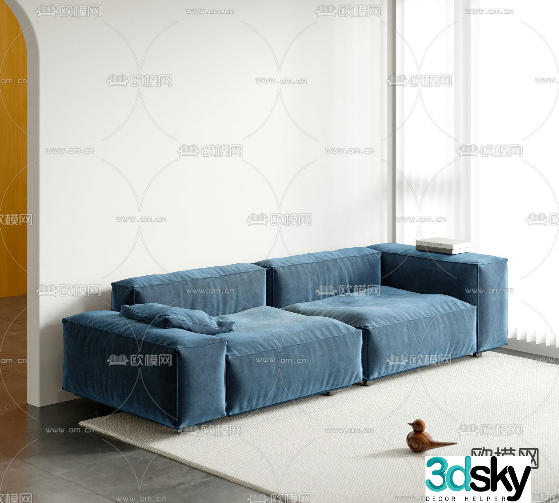Bolia double sofa upholstered sofa 3d model