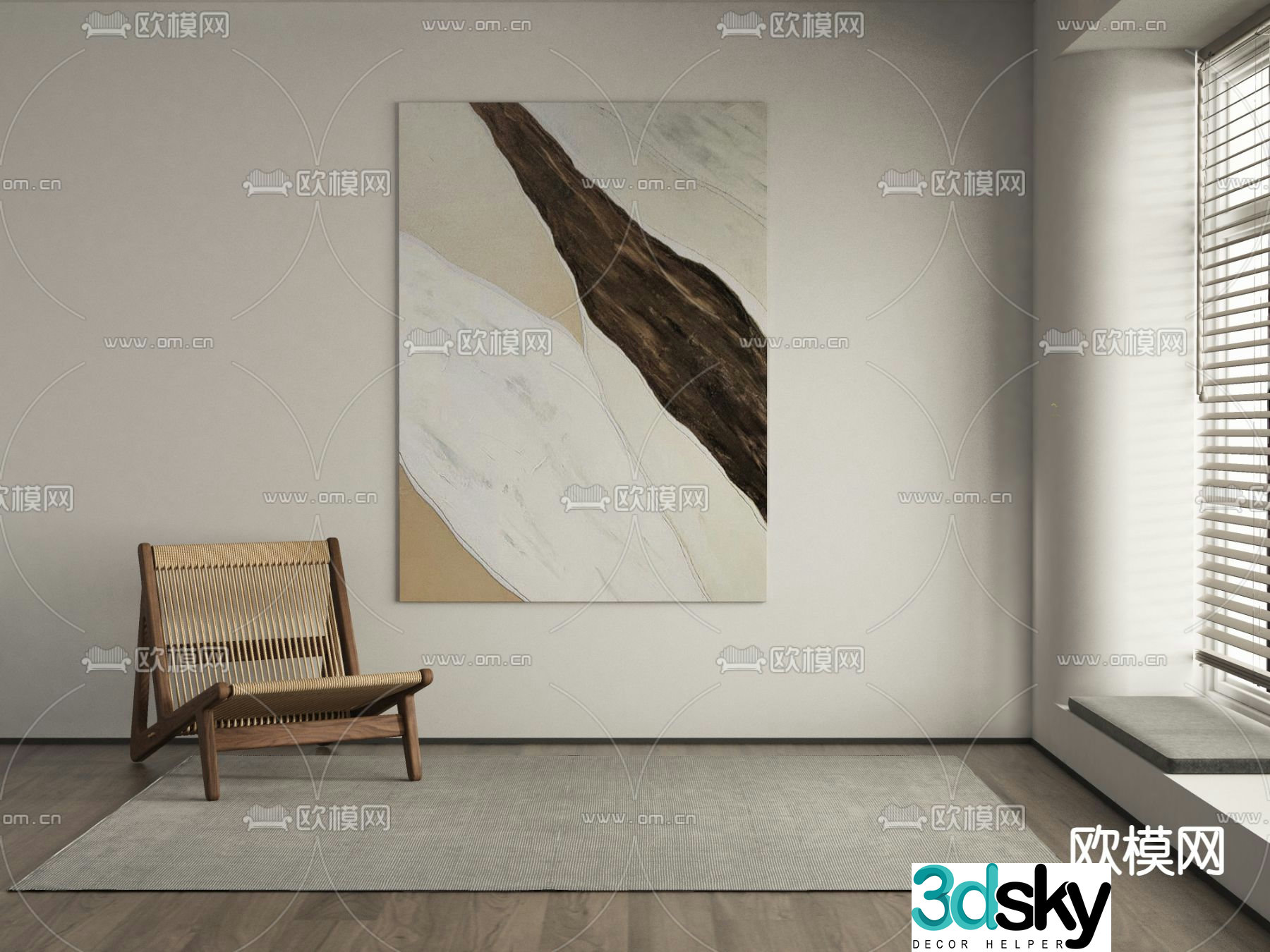 Wabi Sasava painting texture painting decorative painting 3d model