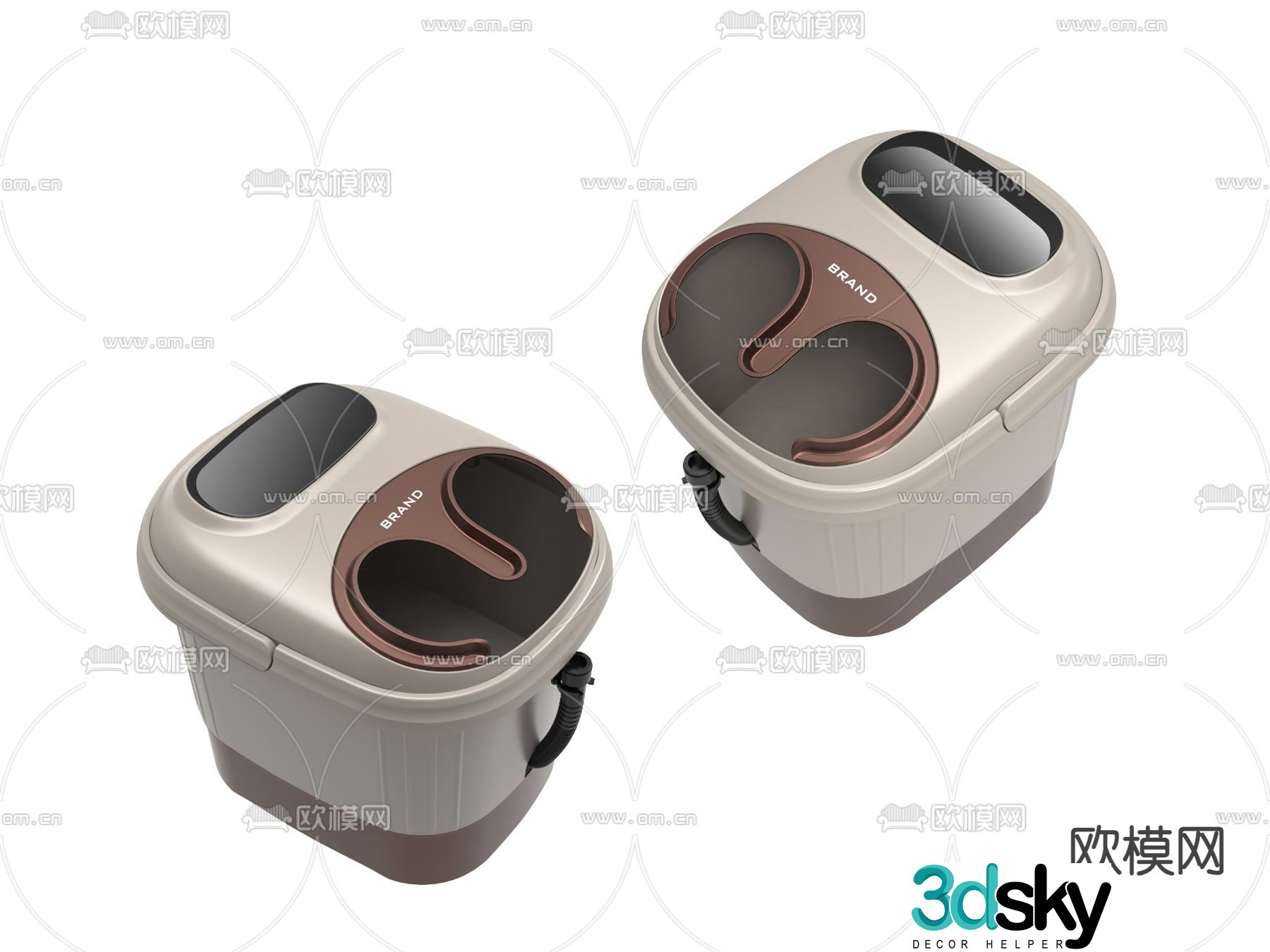 Massage footbath, footbath, footbath bucket 3D model