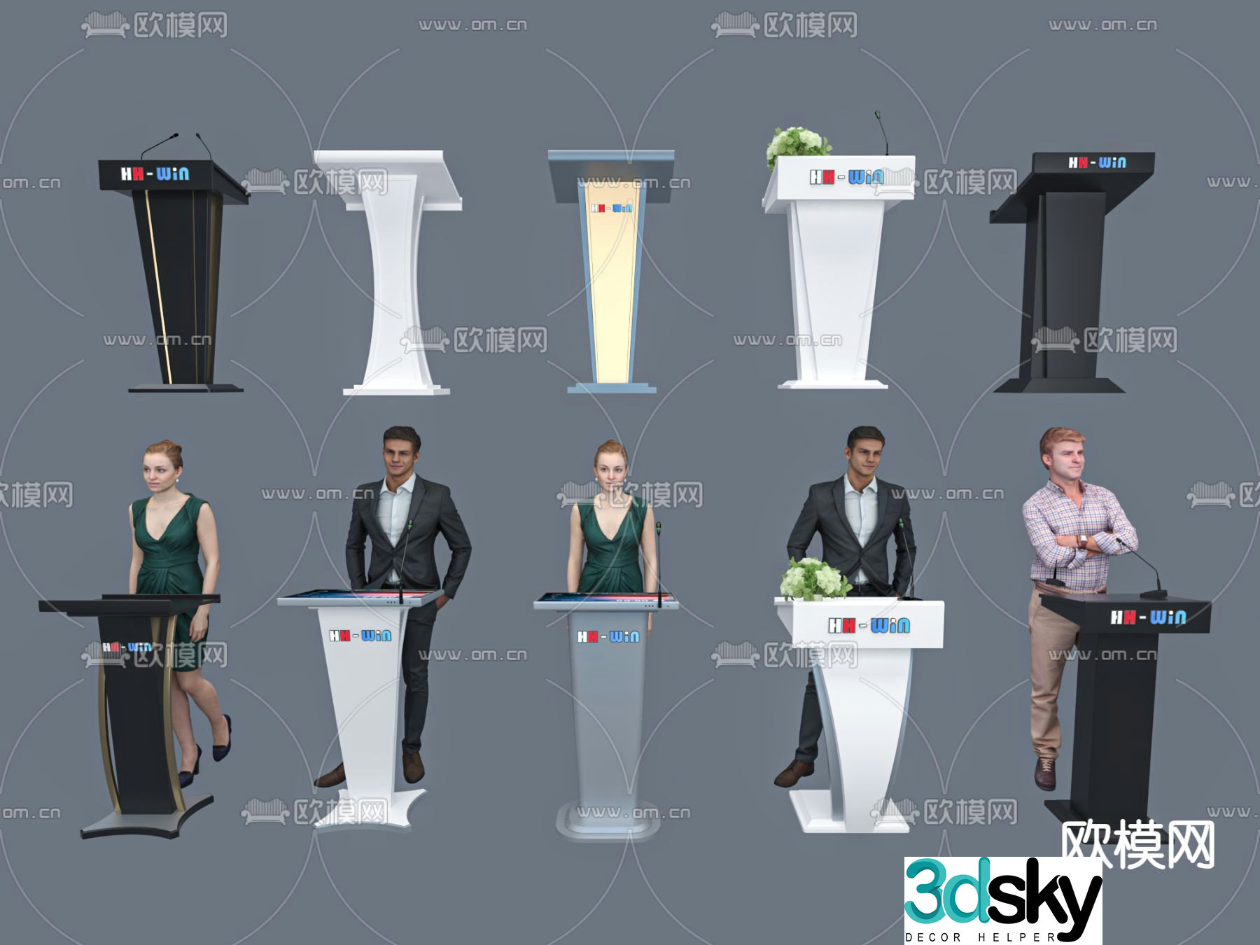 podium hosting podium award podium podium 3d model